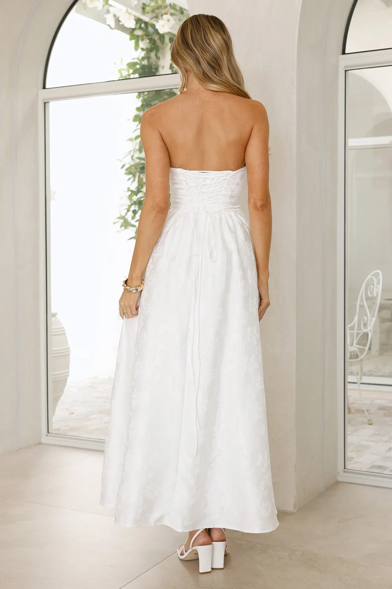 Dancing In Magic Strapless Maxi Dress