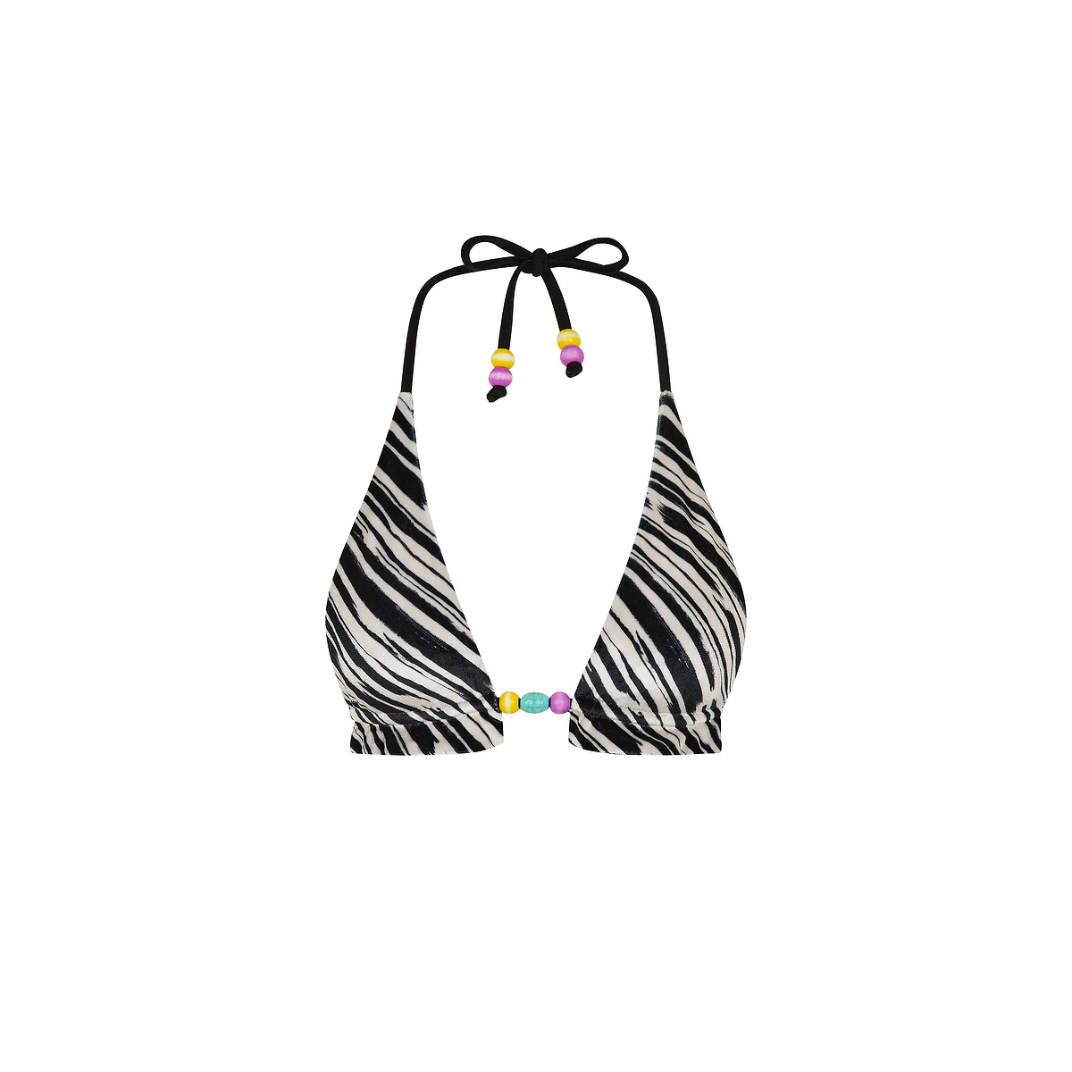 Frill Halter Bralette Bikini Top - Wild Honey