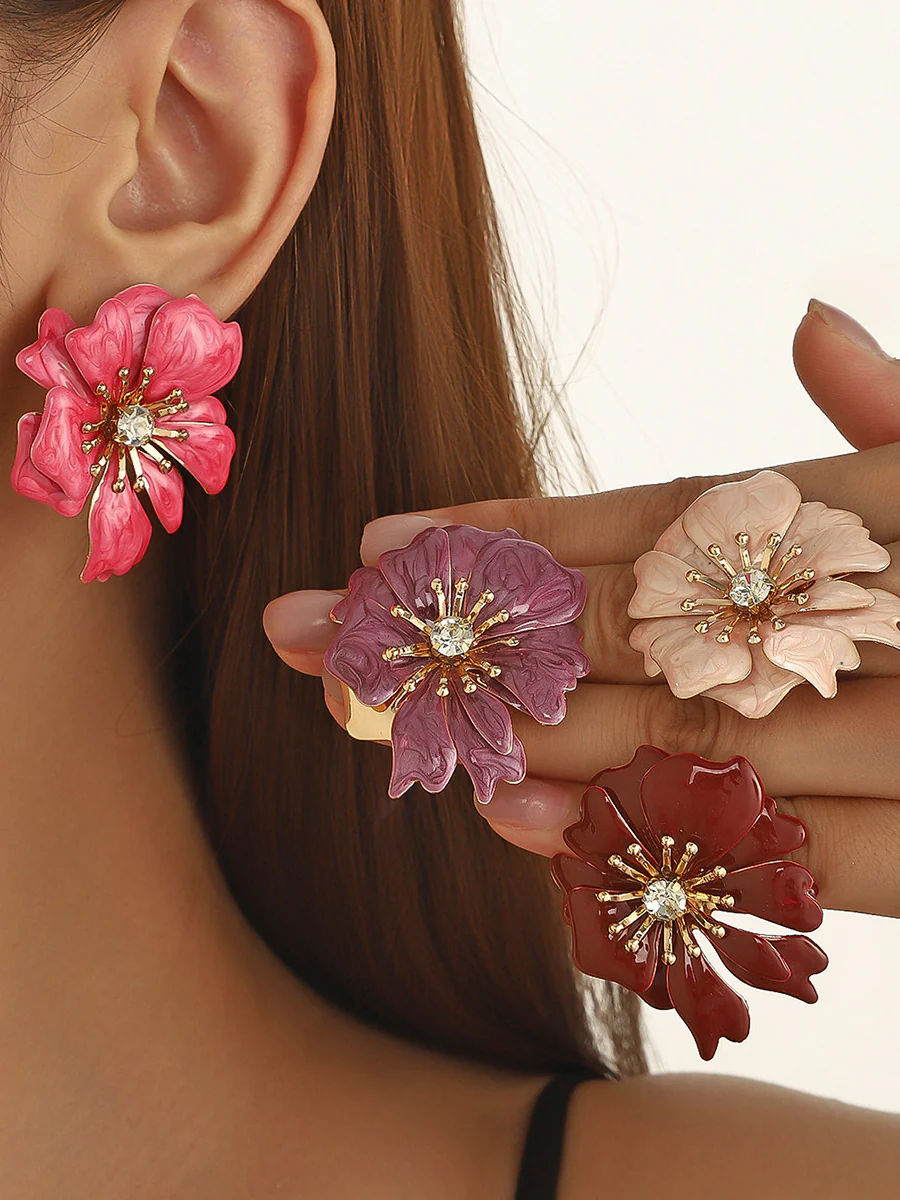 Flower Shape Earrings Accessories