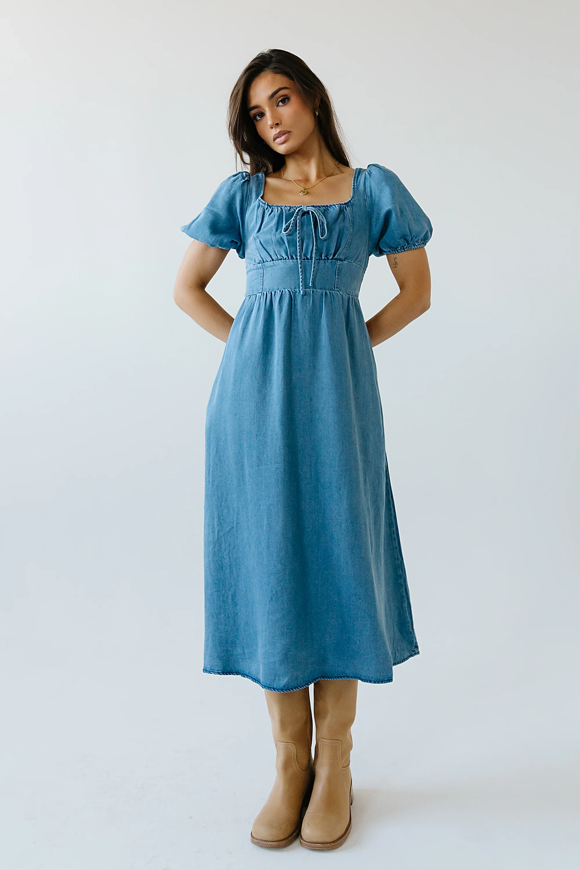 Candice Denim Midi Dress