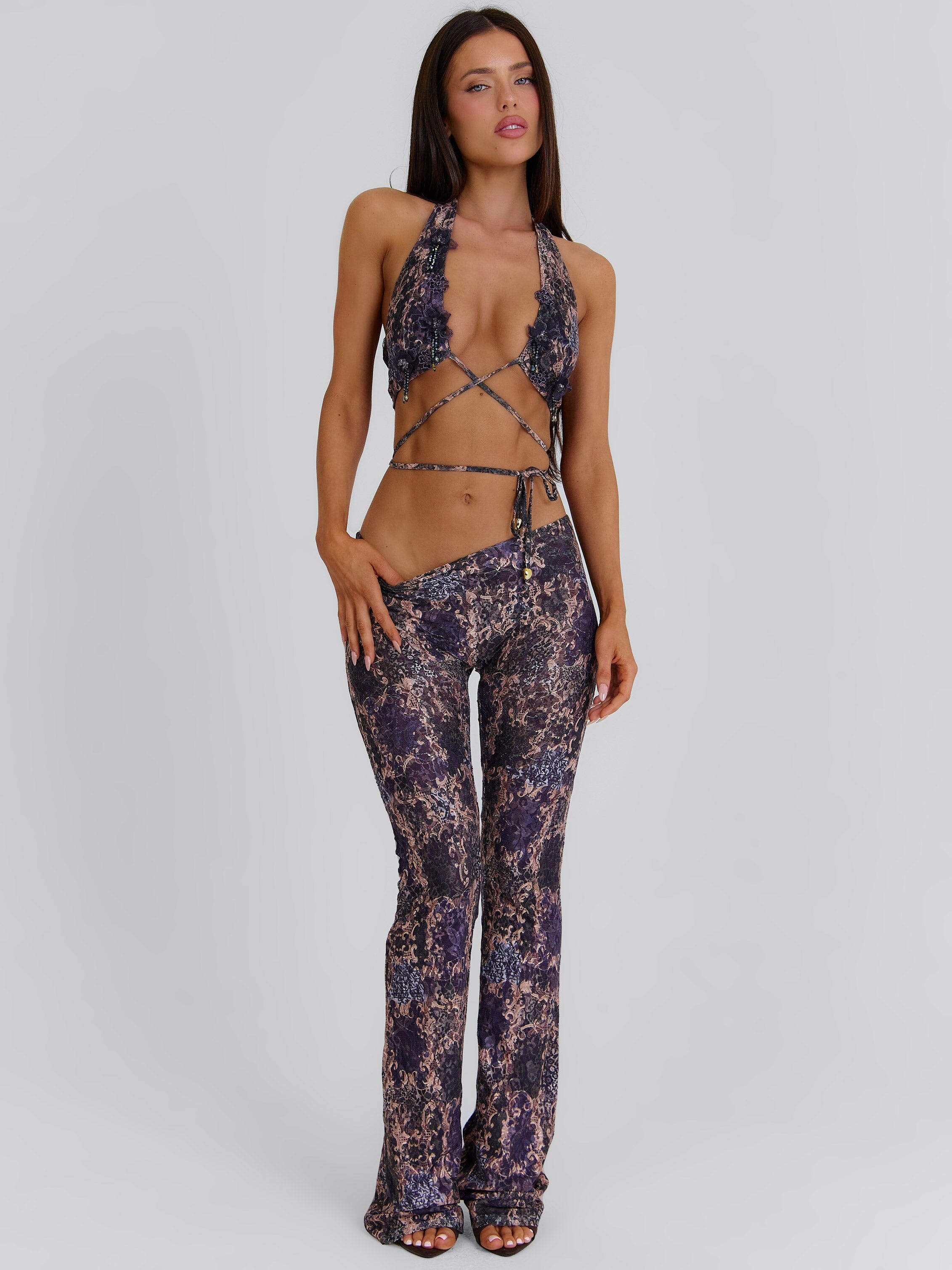 SHANEL CROP TOP DEEP PURPLE