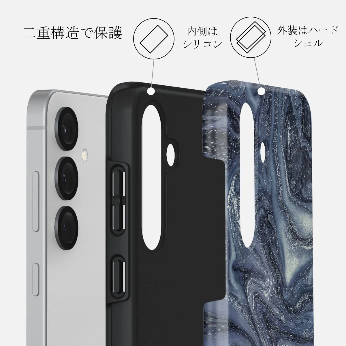 Navy Trench - Samsung Galaxy S25 Plus ケース
