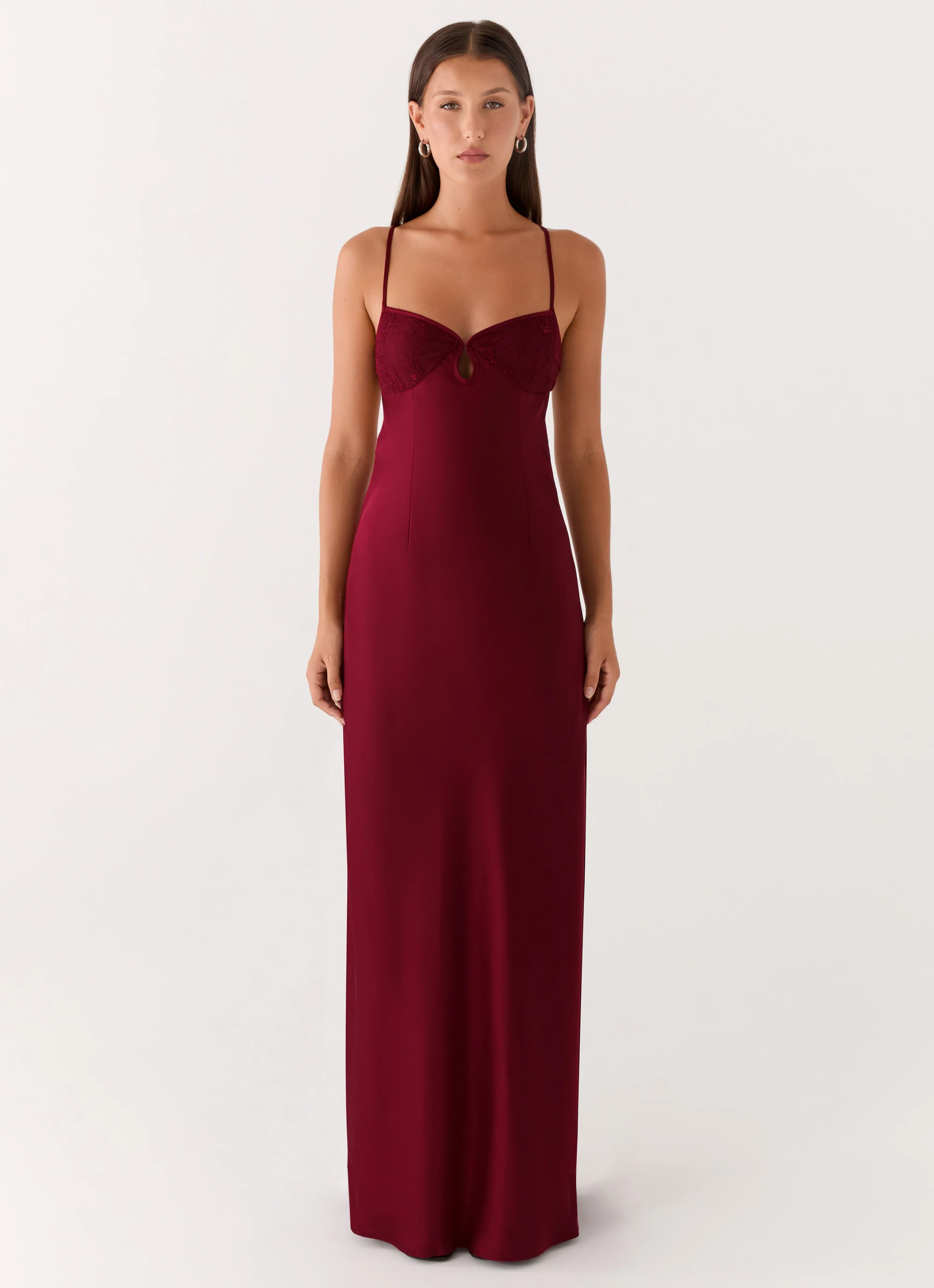 Joanie Maxi Dress - Maroon - luluinthesky