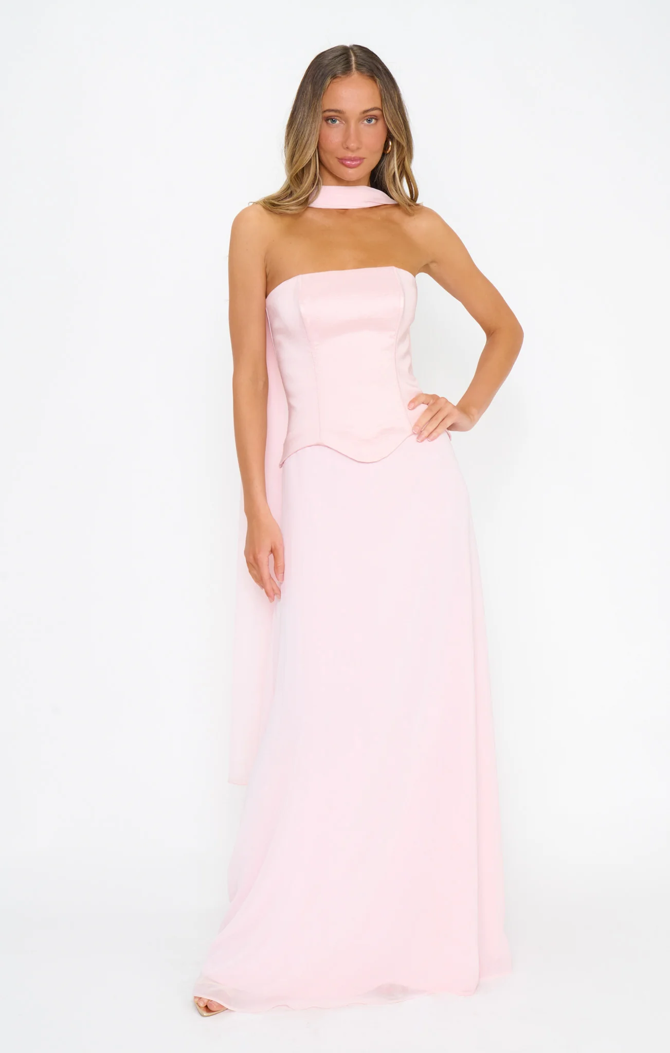 Jules Maxi Dress ~ Powder Pink