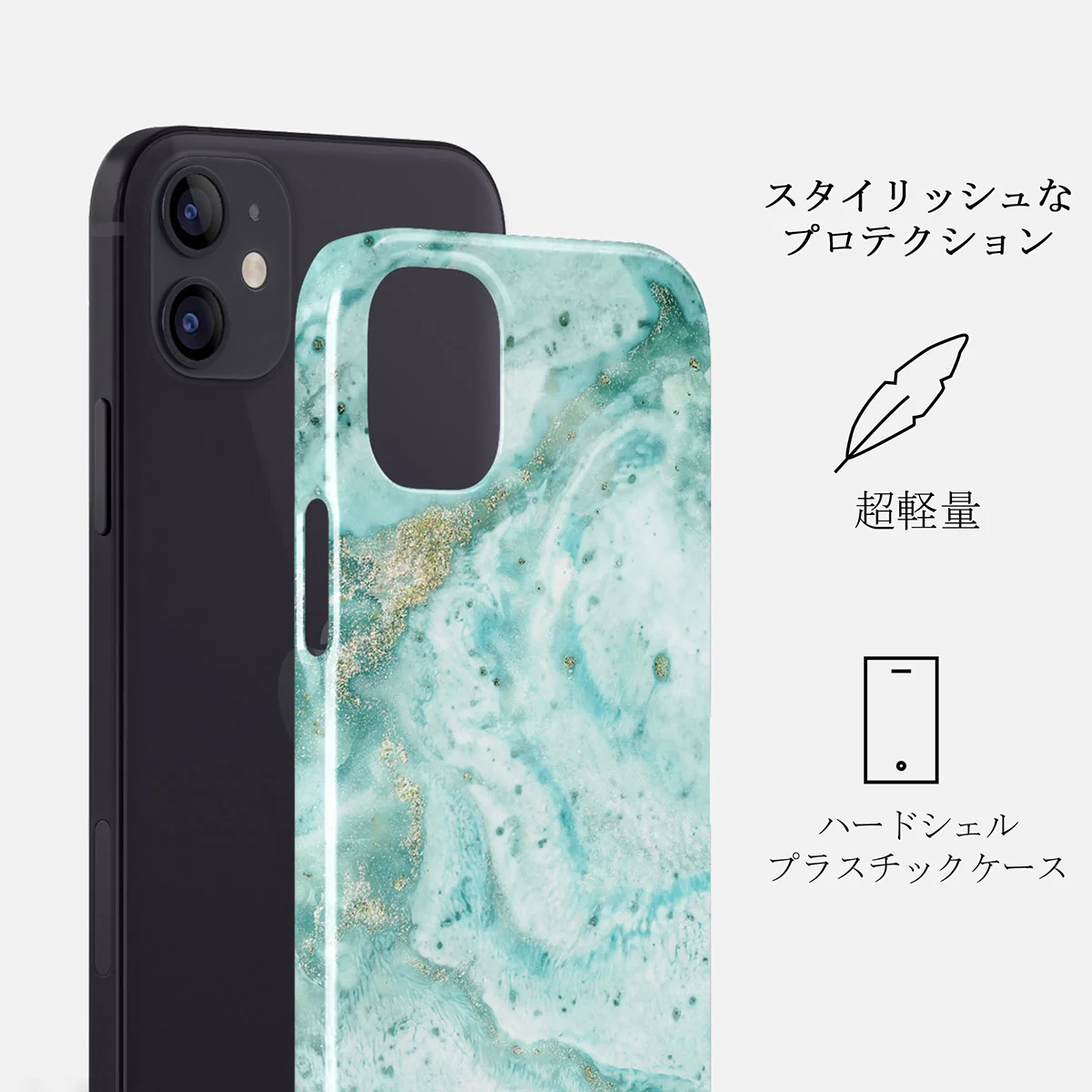Uluwatu Waves - Teal iPhone 12 ケース