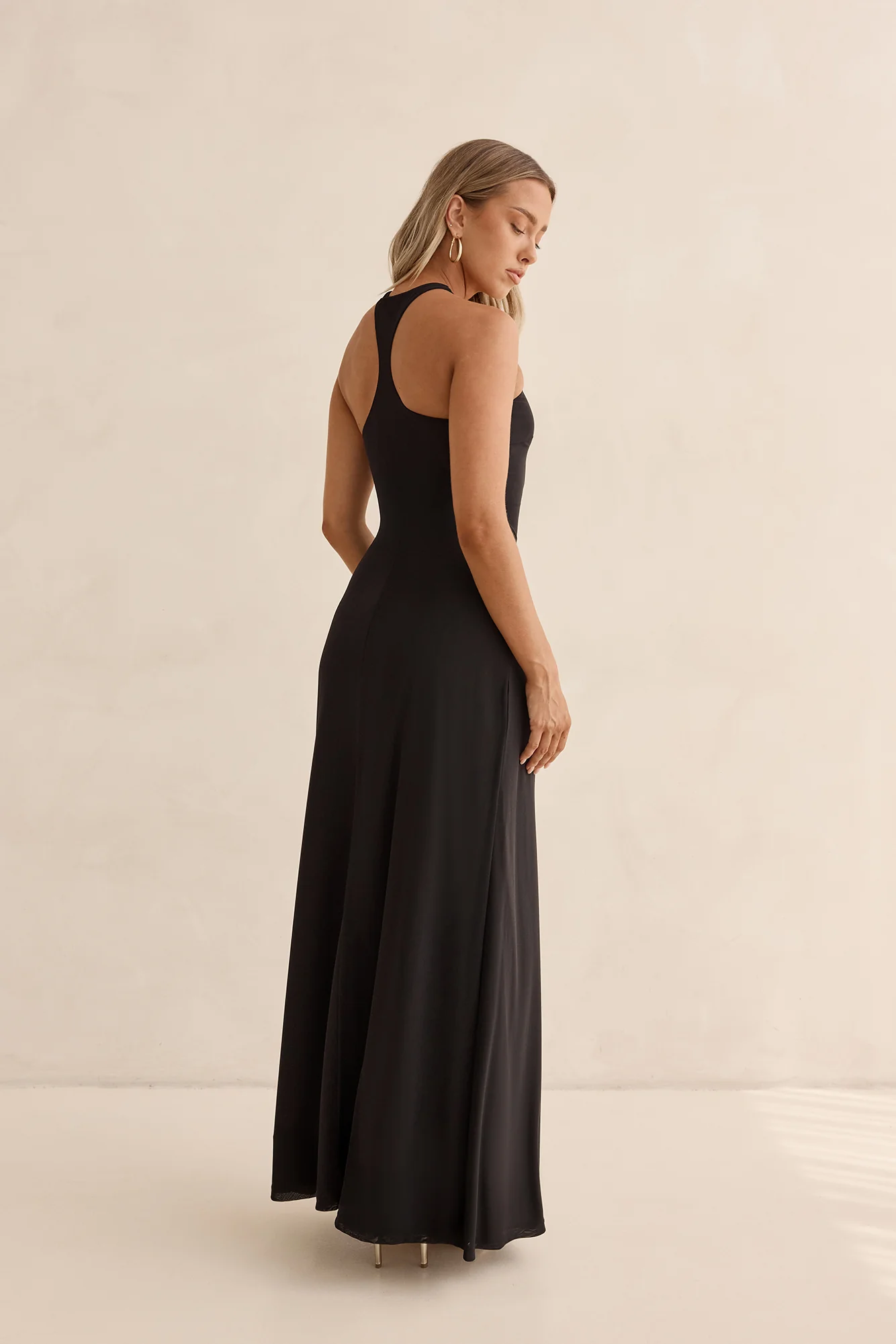 Lost In Dreams Mesh Maxi Dress Black - luluinthesky