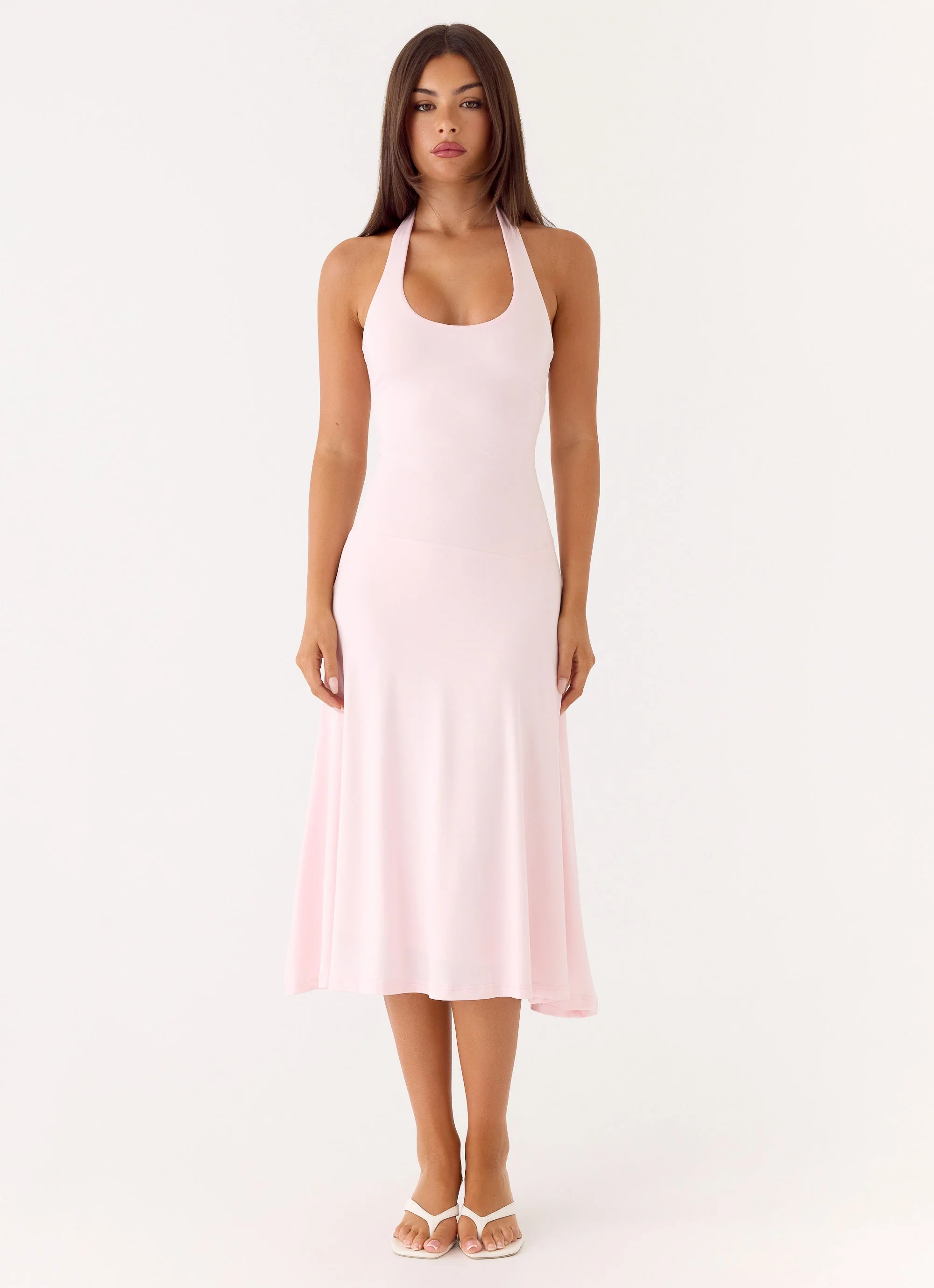 Klyne Midi Dress - Pink - luluinthesky