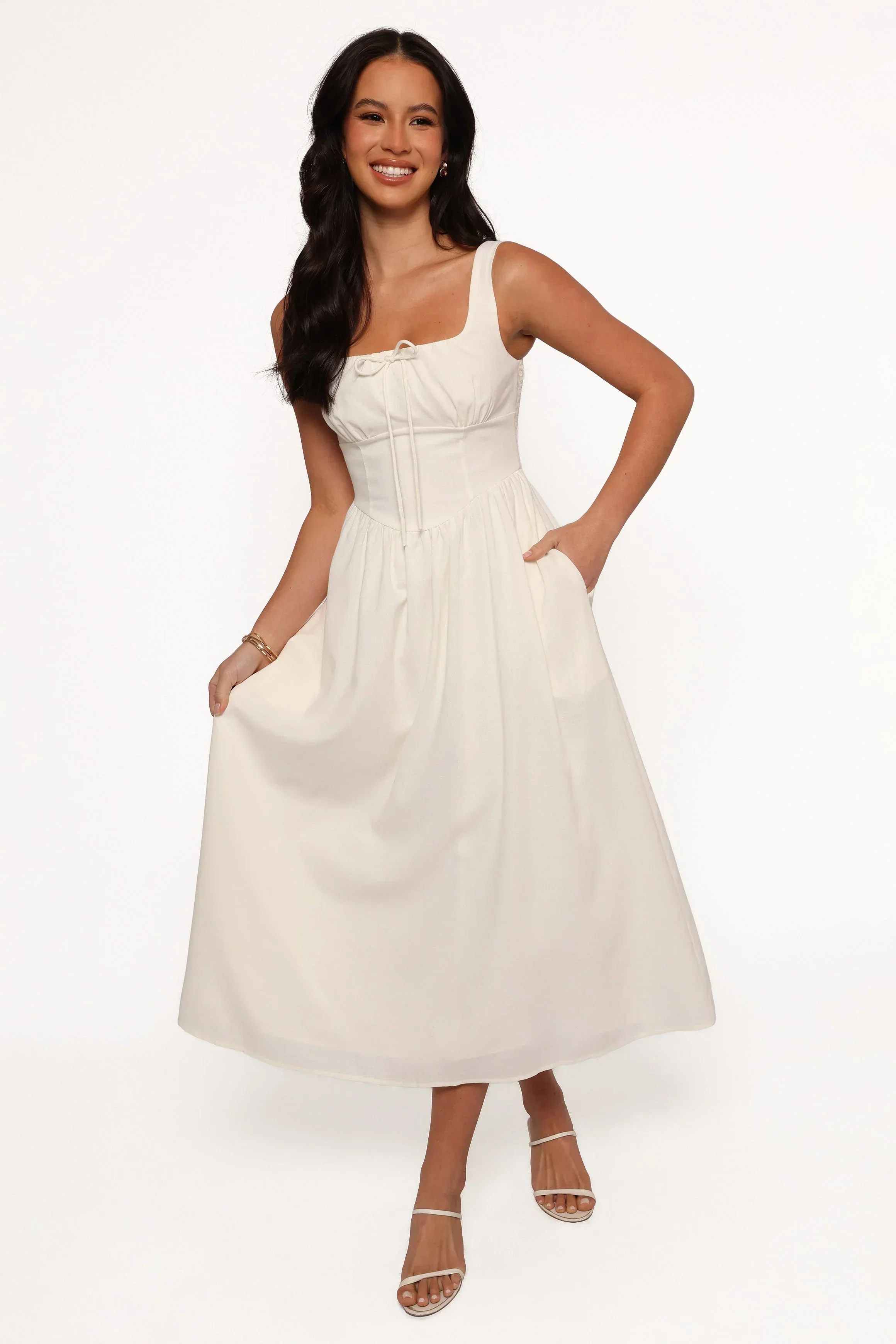 Kinslee Midi Dress - White