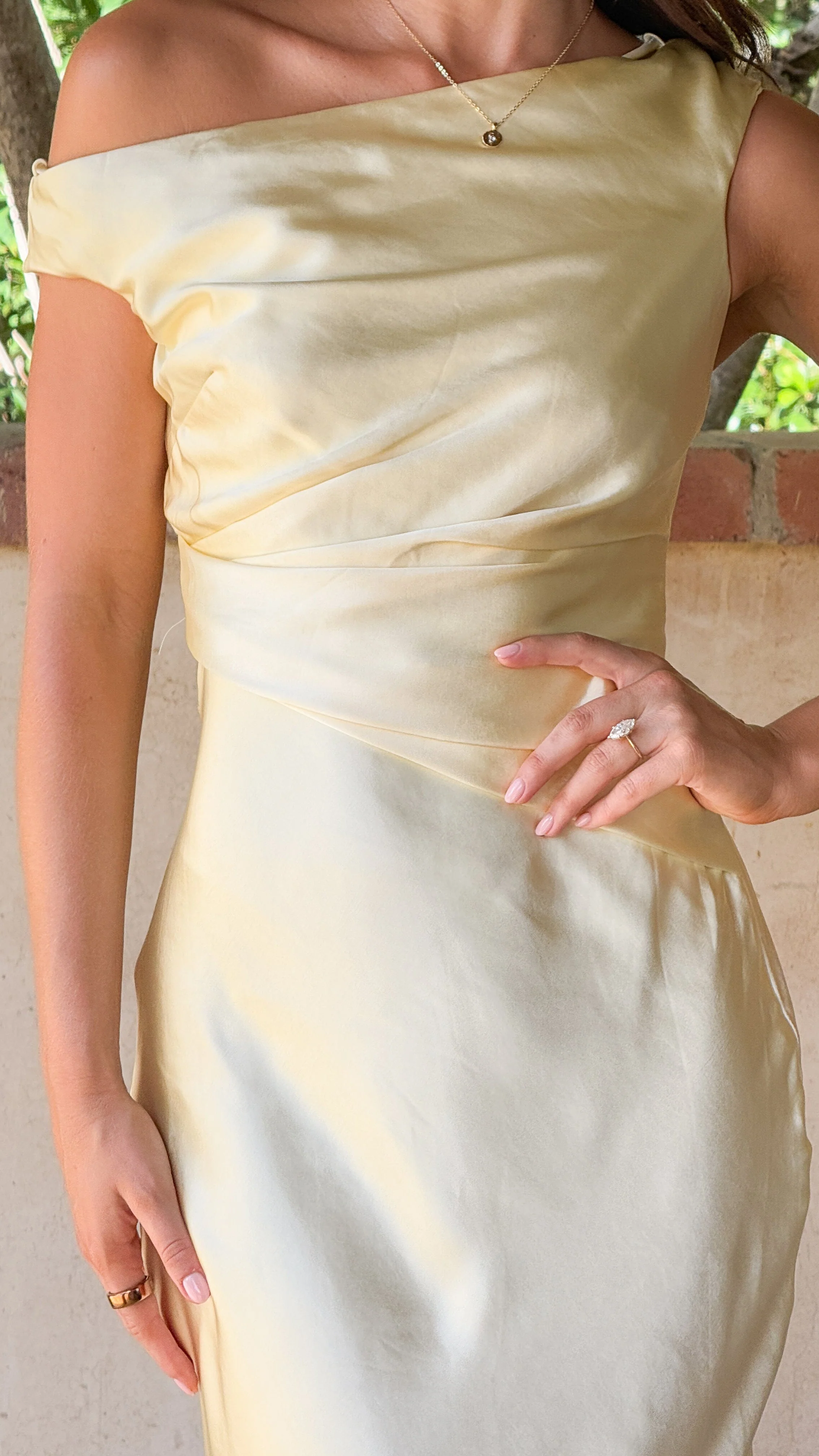 Auria Off Shoulder Maxi Dress - Yellow - luluinthesky