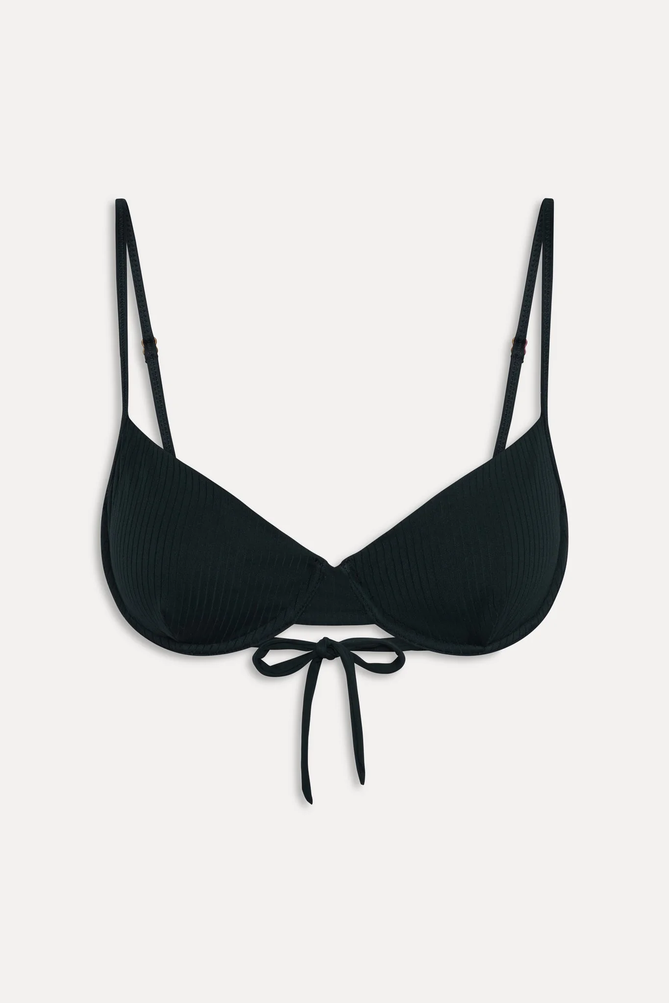 Ireland Ribbed Underwire Top - Black