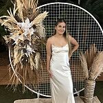 HELLO MOLLY The Samara Satin Maxi Dress Pearl - luluinthesky