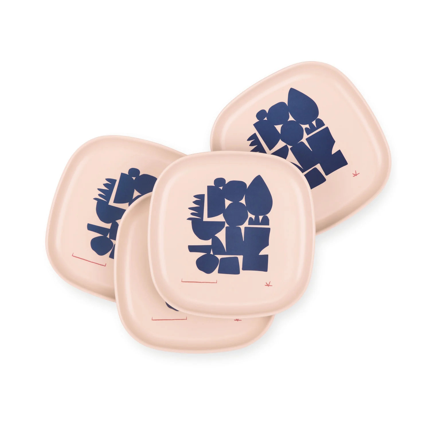 Vogeelle Illustrated Medium Plate Set - Blue Series