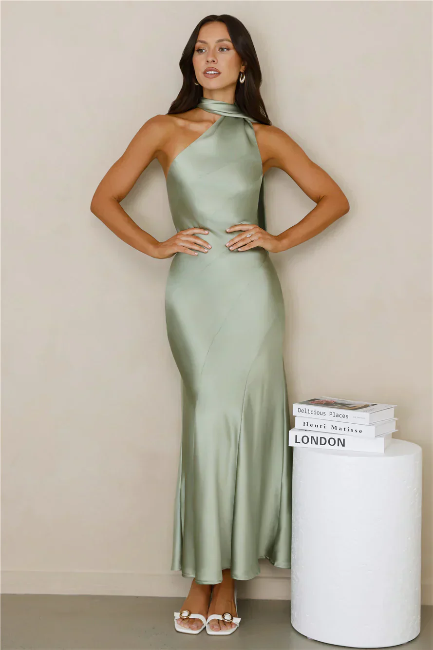 Kissed By Moonlight Satin Maxi Dress
