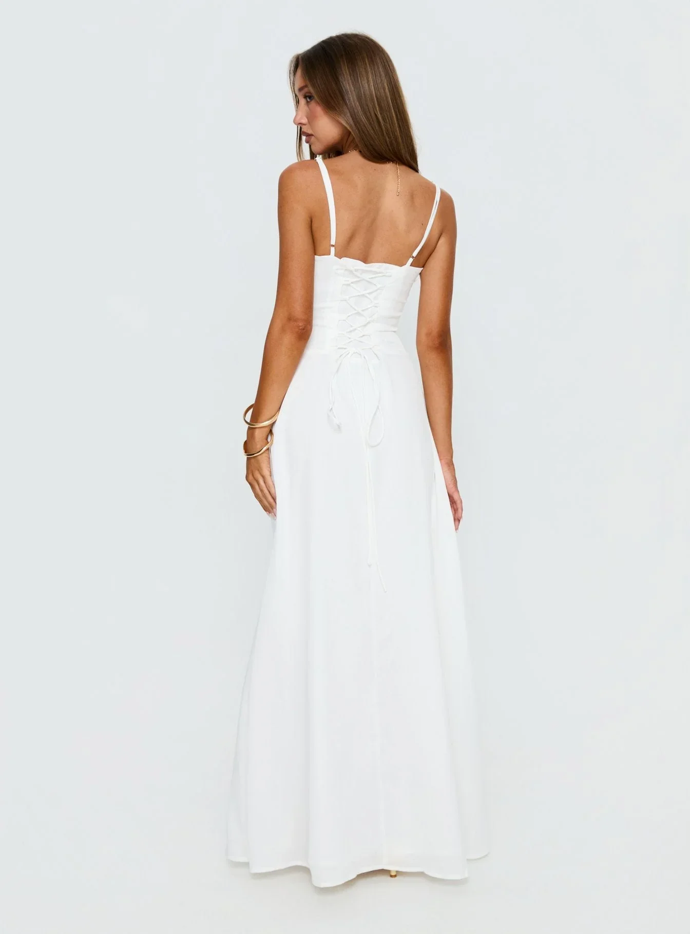 Members Only Maxi Dress White - luluinthesky