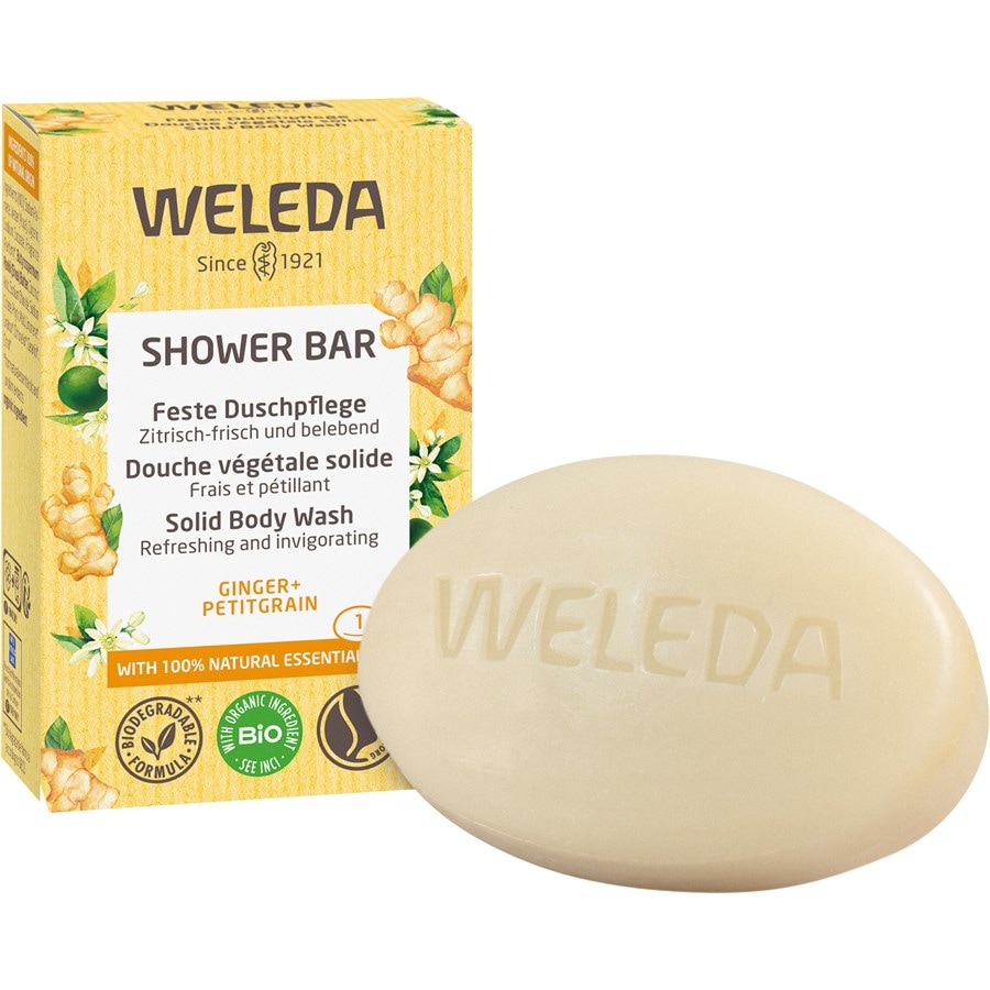 WELEDA Pielęgnacja pod prysznicem Shower Bar Solid Shower Care Ginger + Petitgrain