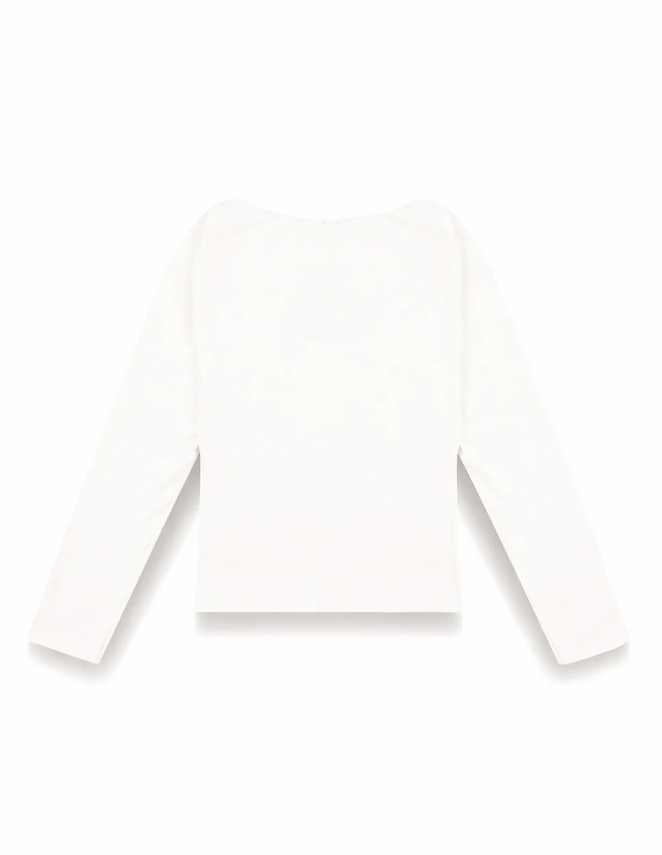Boat Neck Long-Sleeve Top
