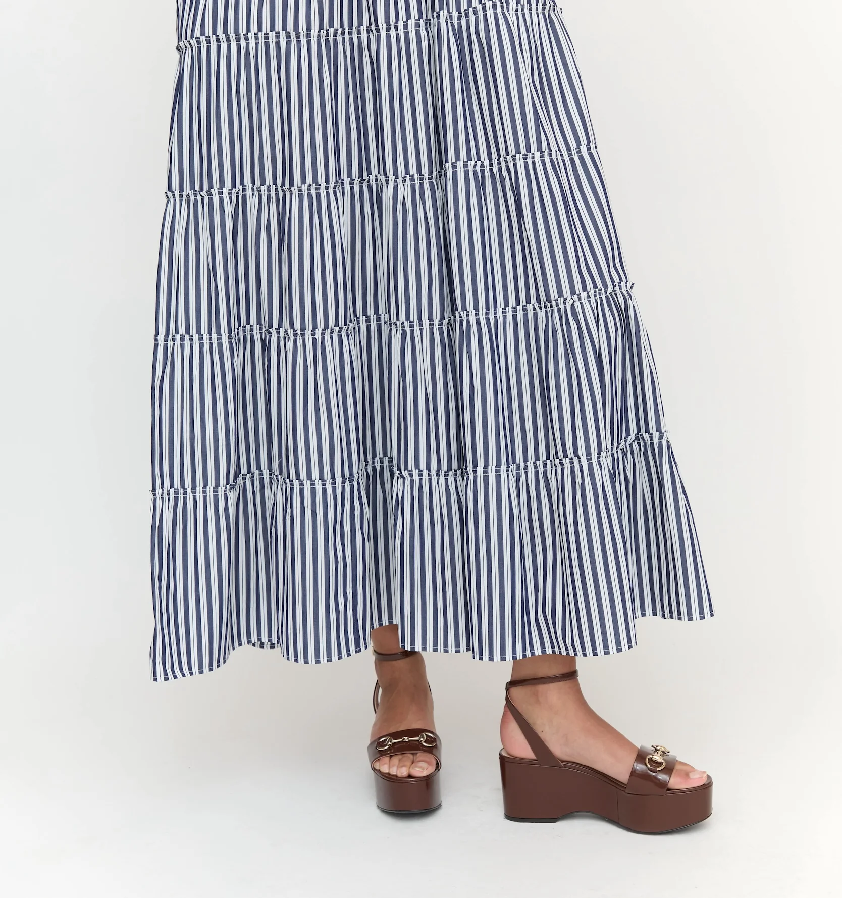 The Ellie Maxi Nap Dress - Navy Stripe