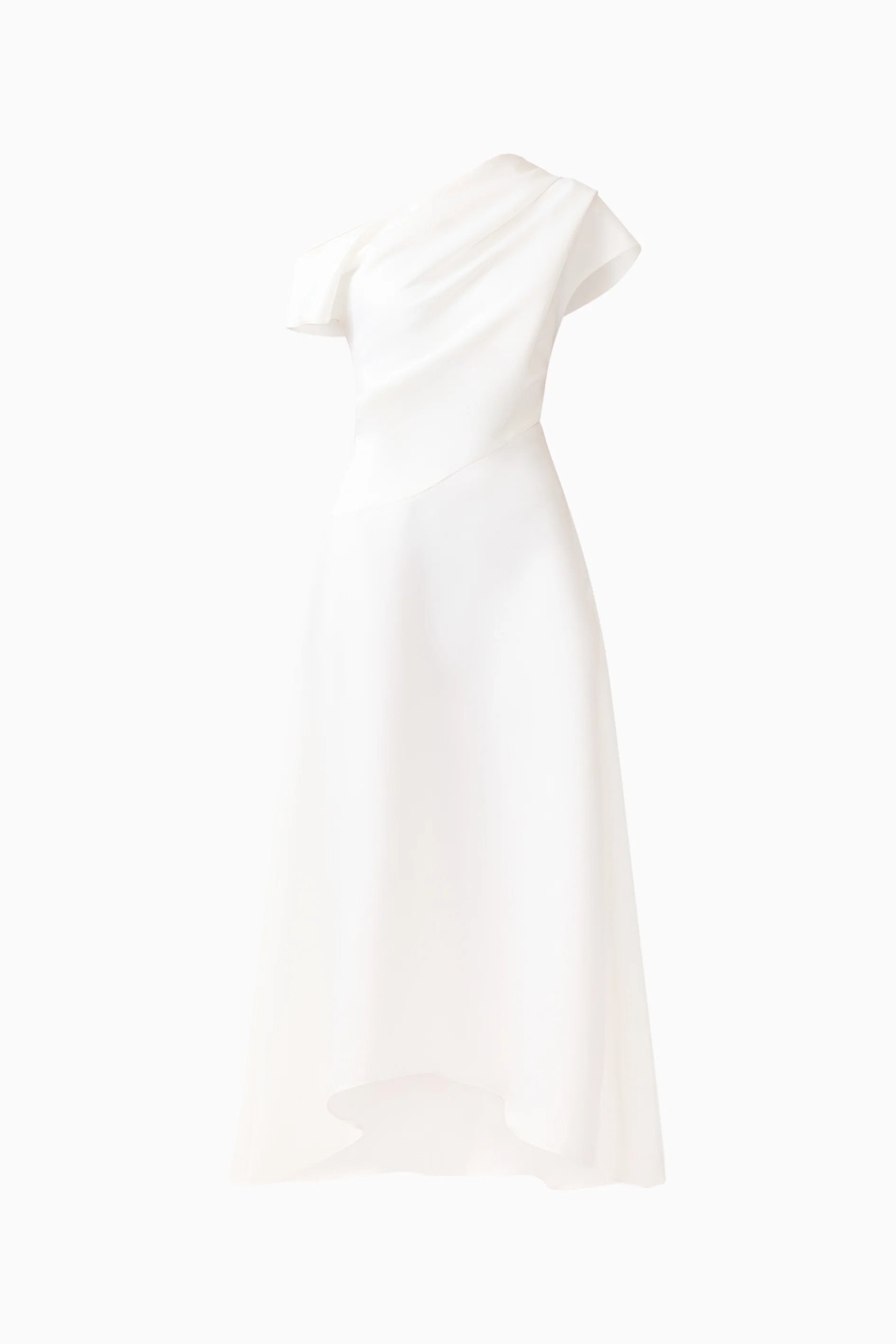Marissa One Shoulder Gown in White