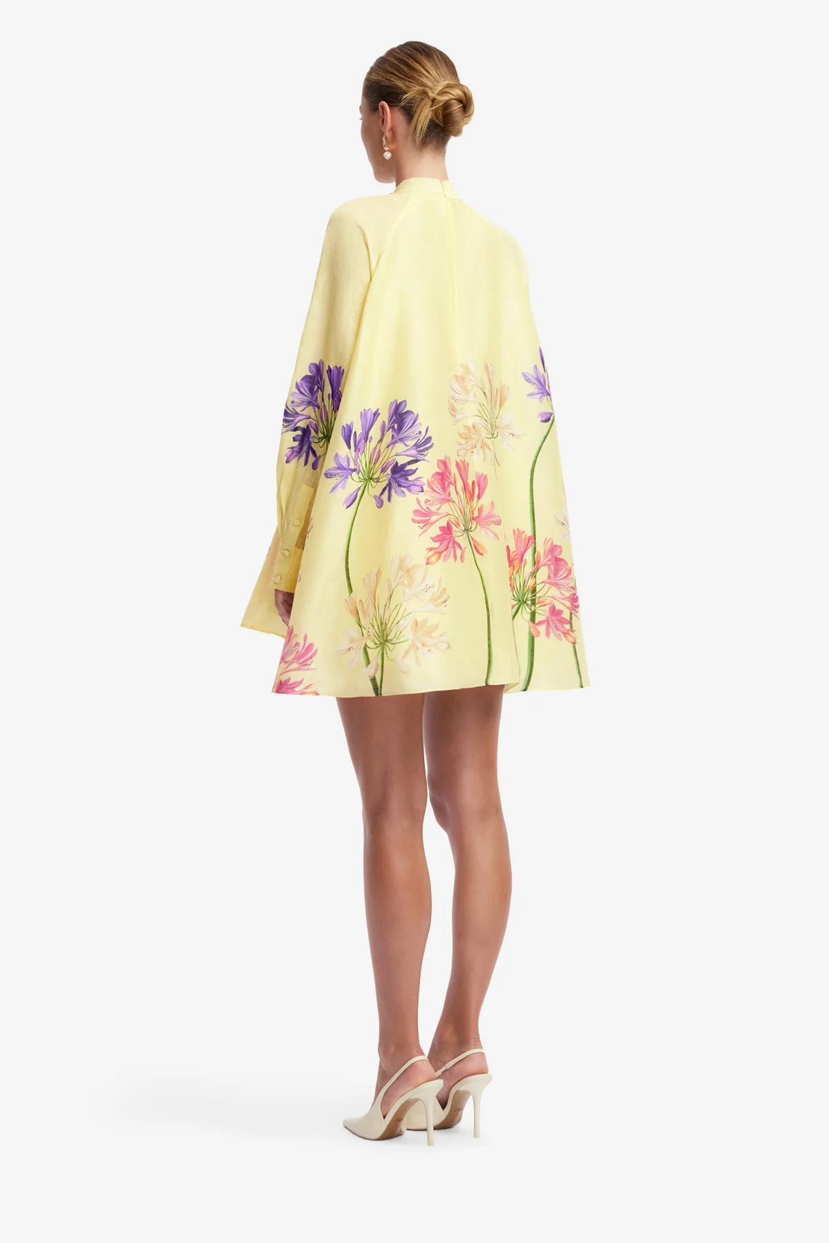 Libby Mini Dress - Agapanthus Print