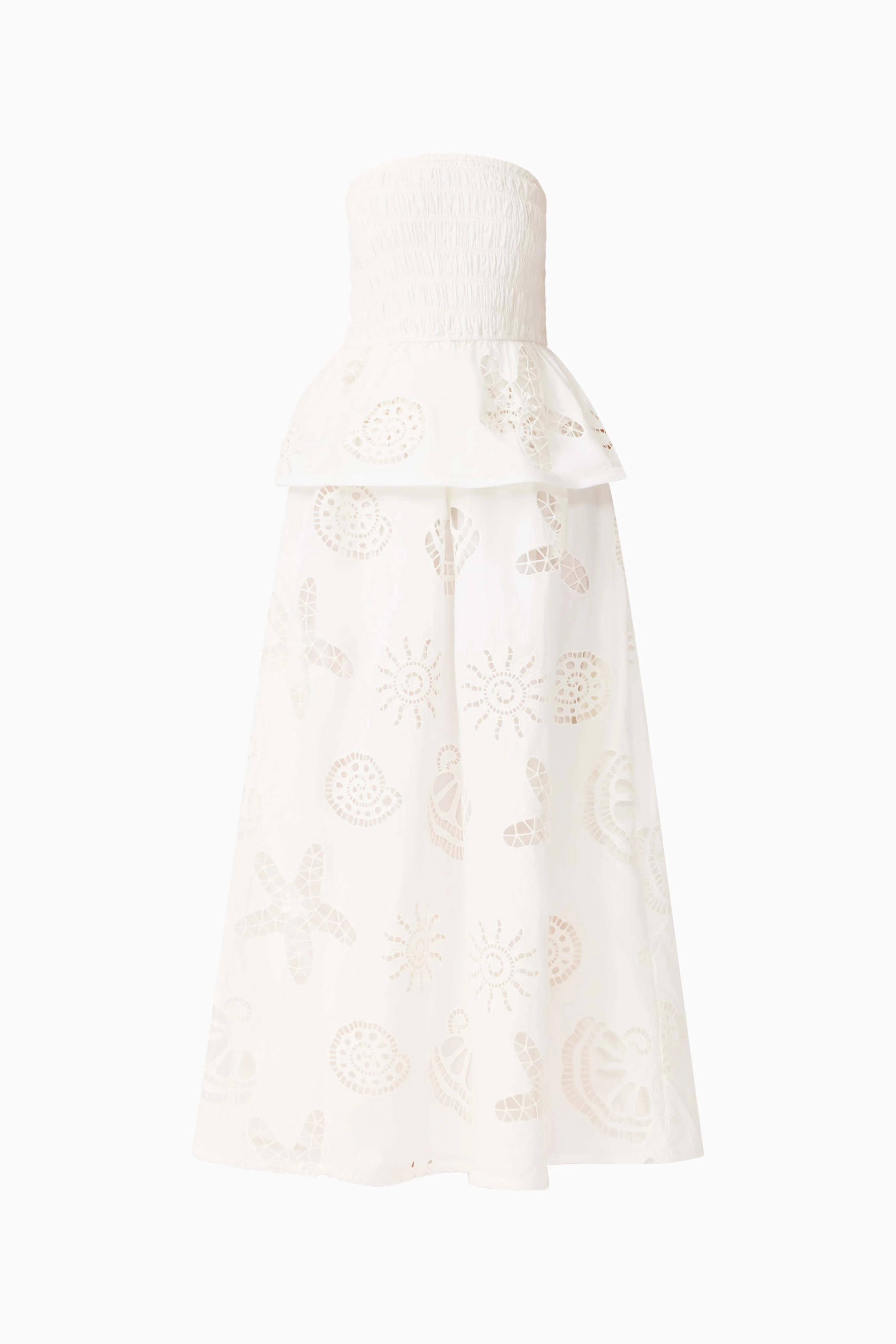 Celine Strapless Maxi Dress in White