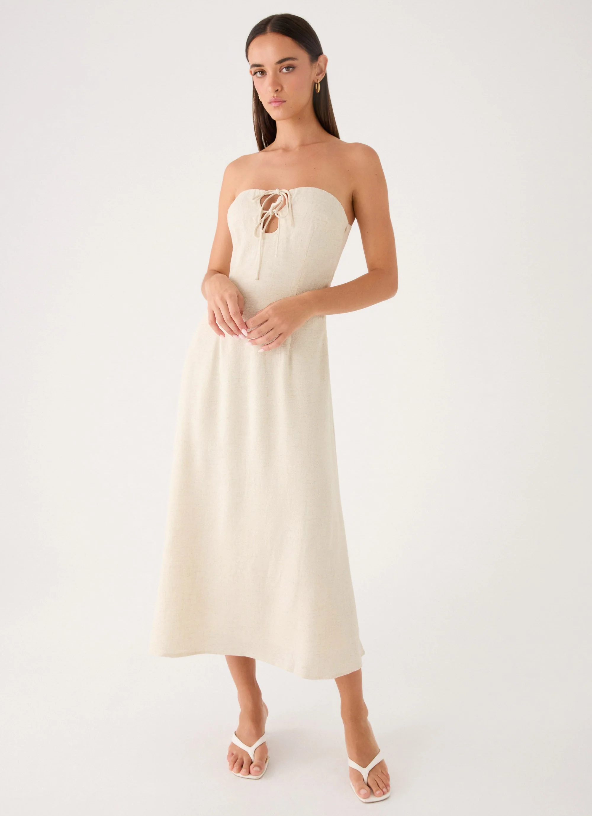 Sun Searching Midi Dress - Oatmeal