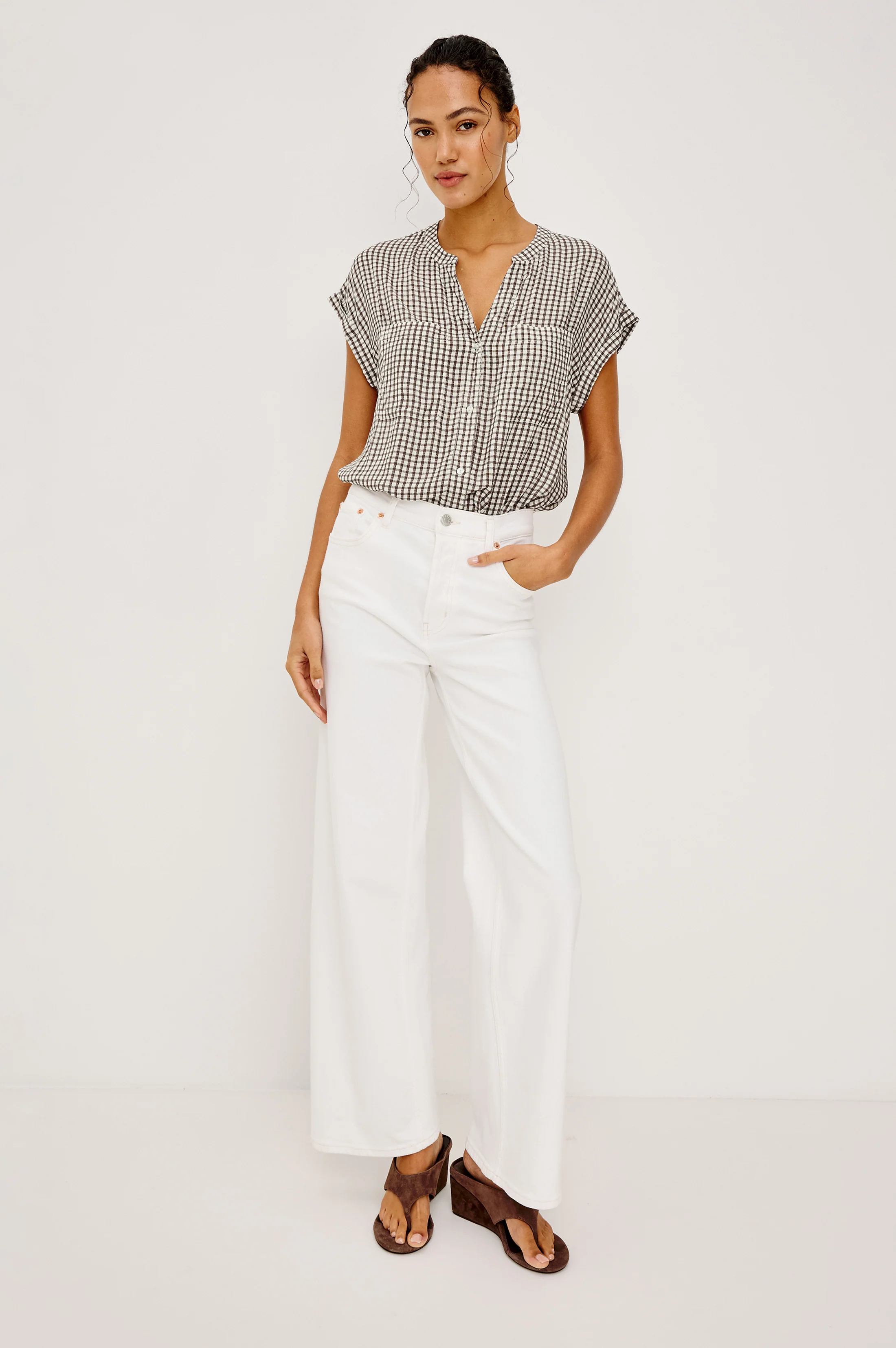 Mel Shirt - Espresso Gingham