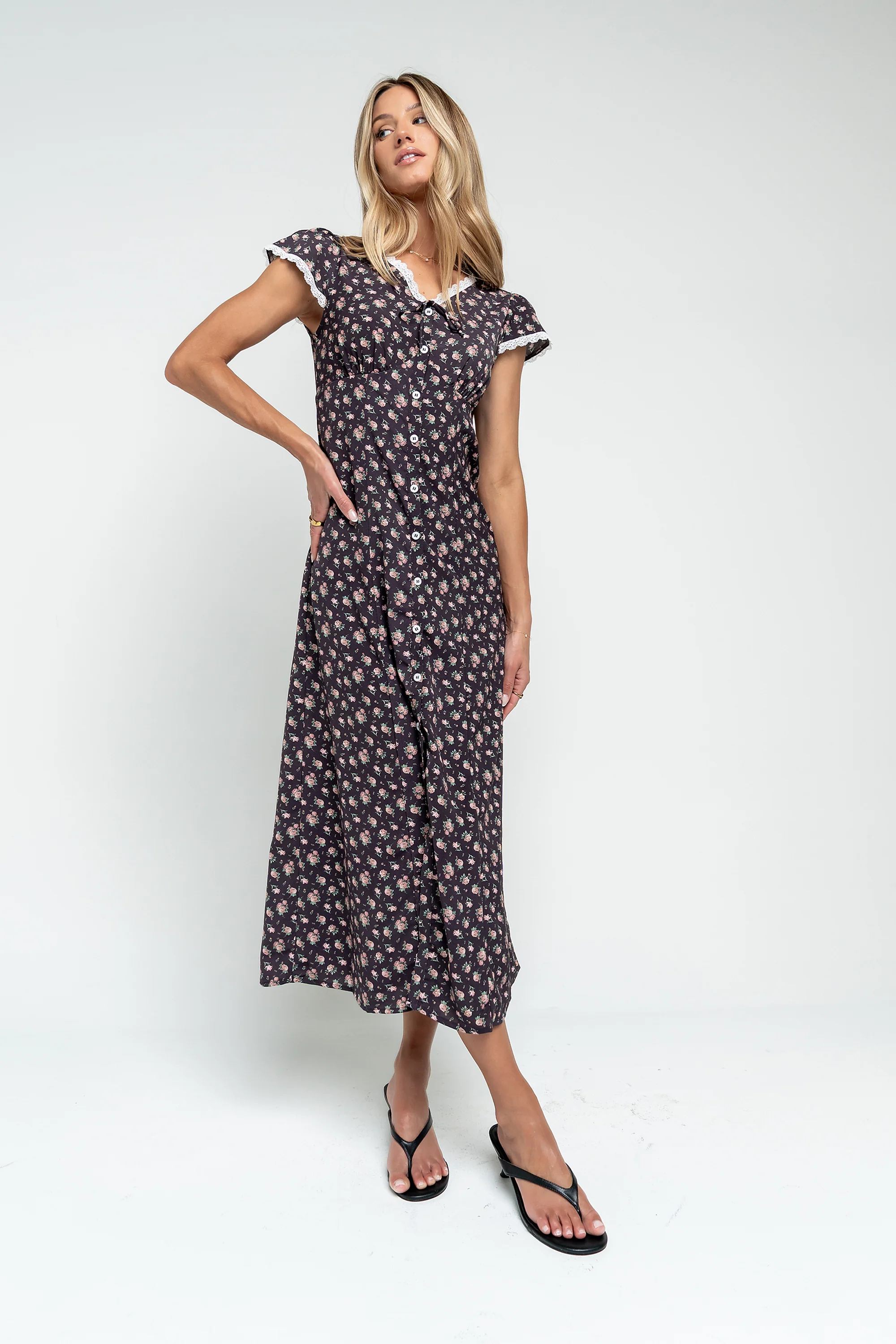Josie Floral Midi Dress