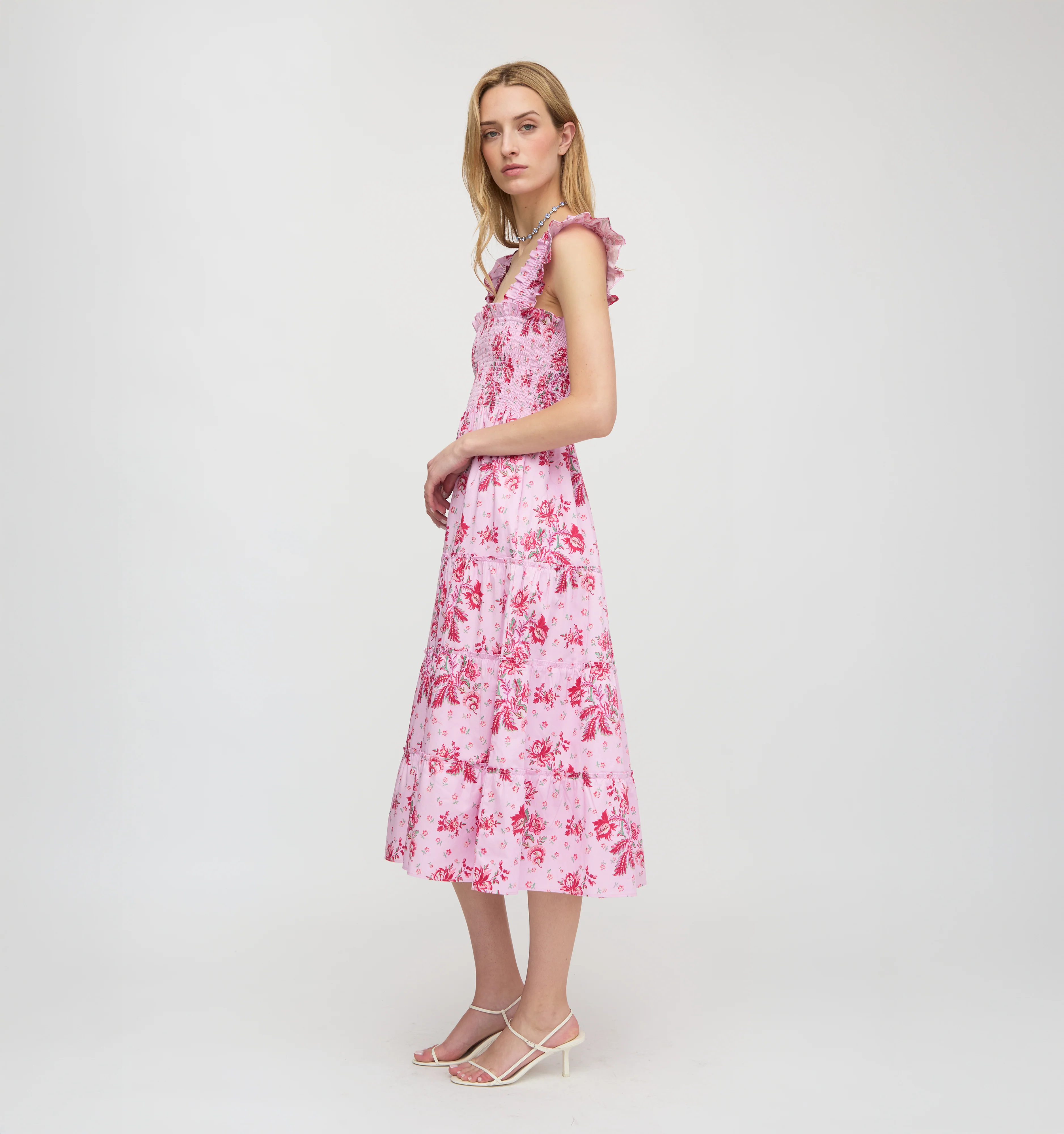 The Ellie Nap Dress - Pink Delft Bouquet