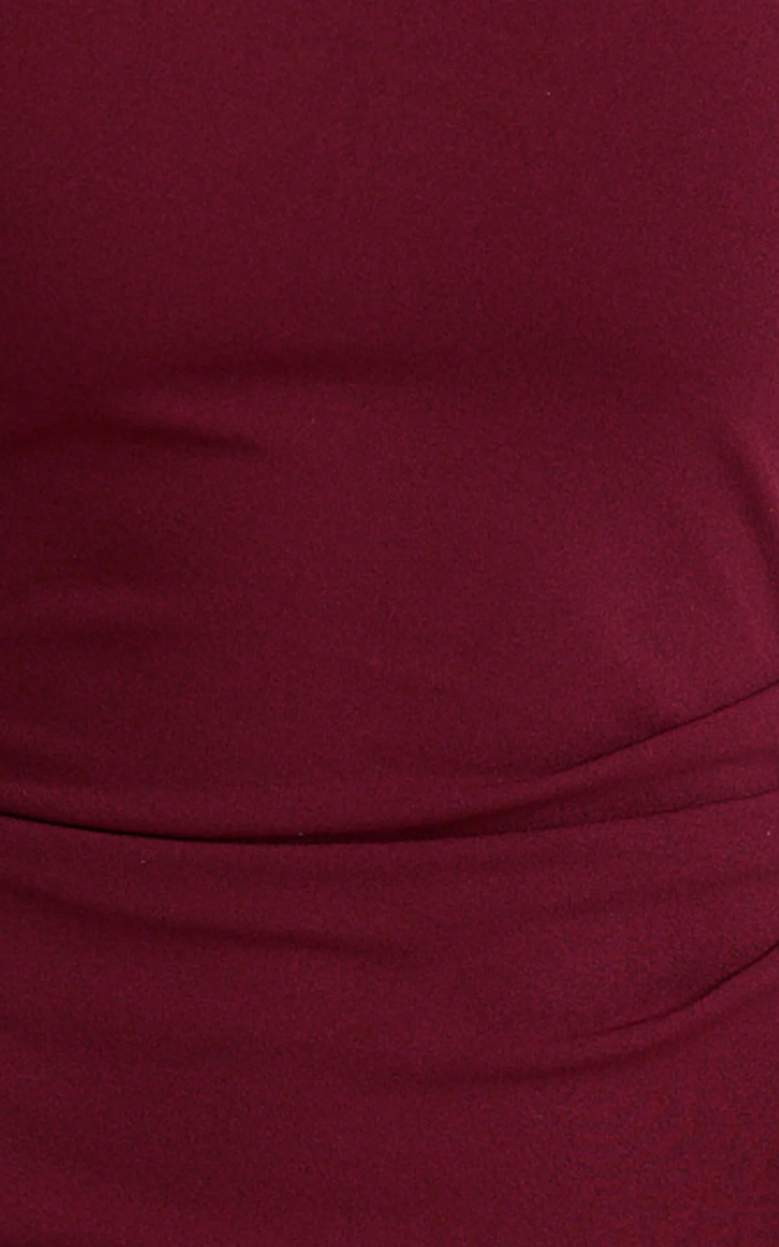 Helen Maxi Dress - One Shoulder Draped Fitted Dress in Wine