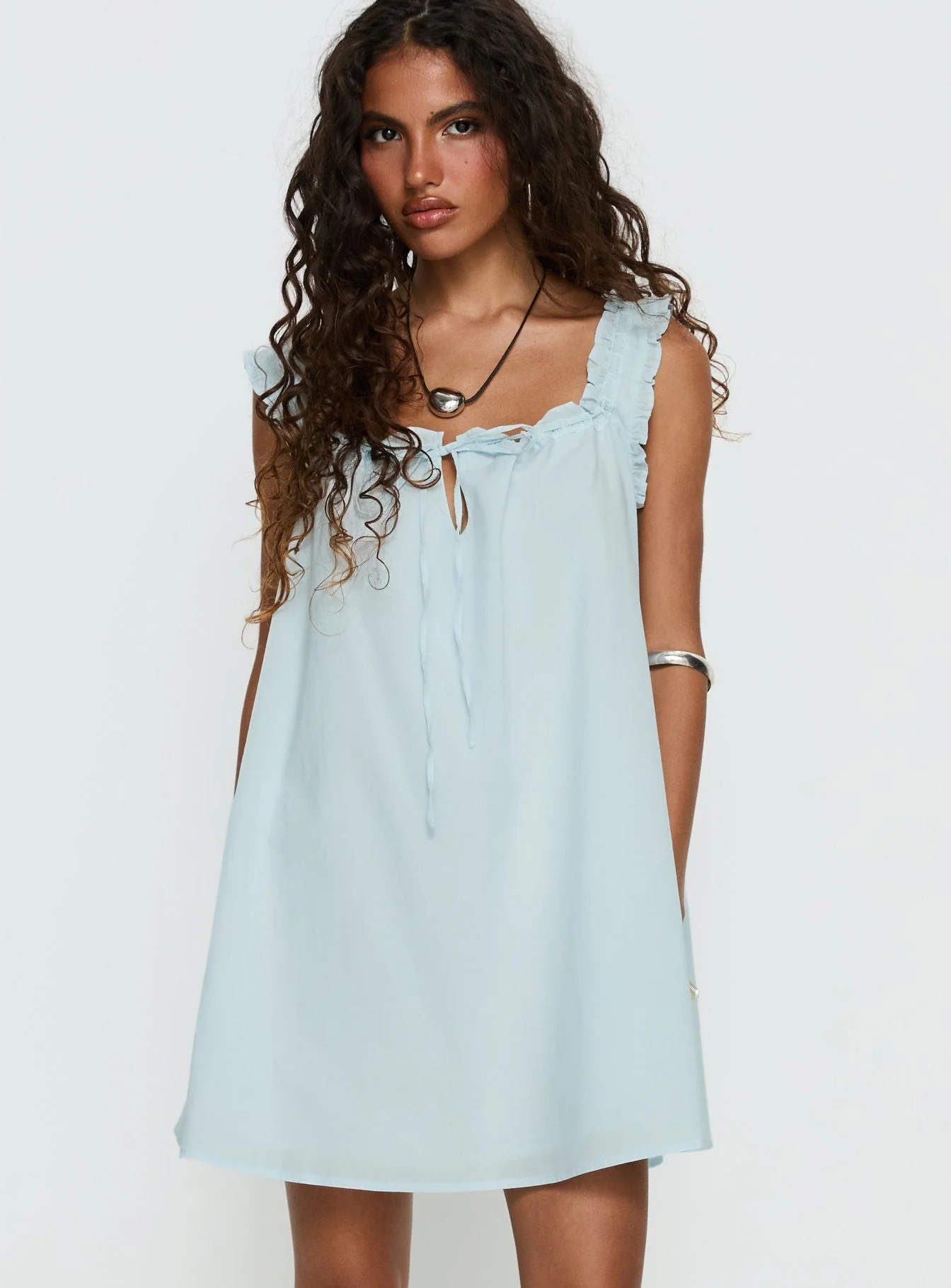 Swing Mini Dress Light Blue