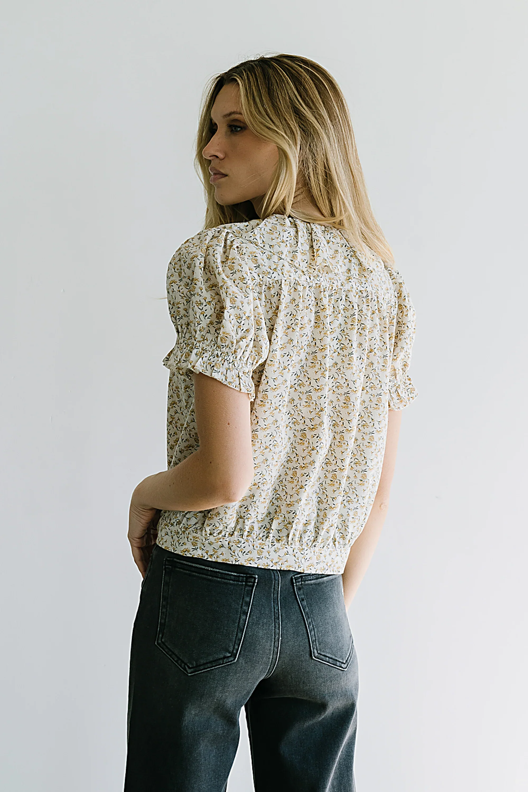 Bennie Collared Blouse in Cream