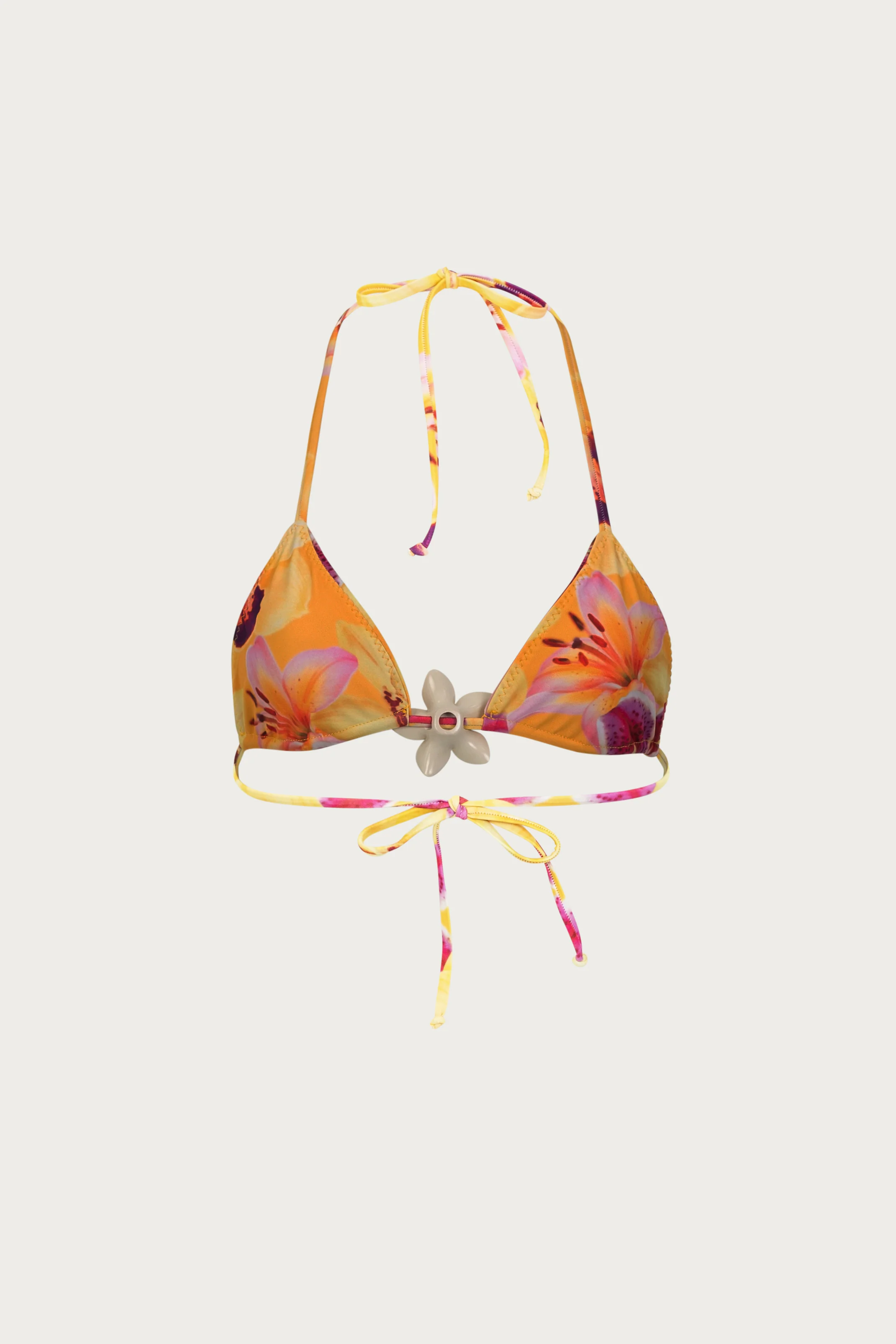Island Triangle Top (Yellow Tropical) - luluinthesky