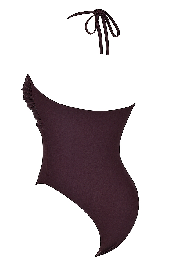 Cacao Gathered Swimsuit