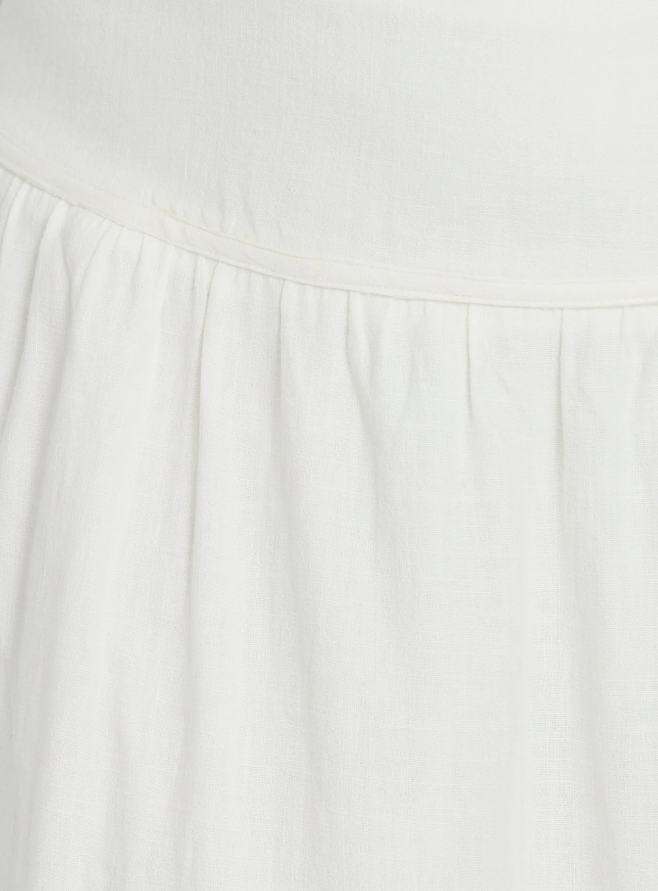Heart Of Gold Linen Blend Midi Skirt White Curve