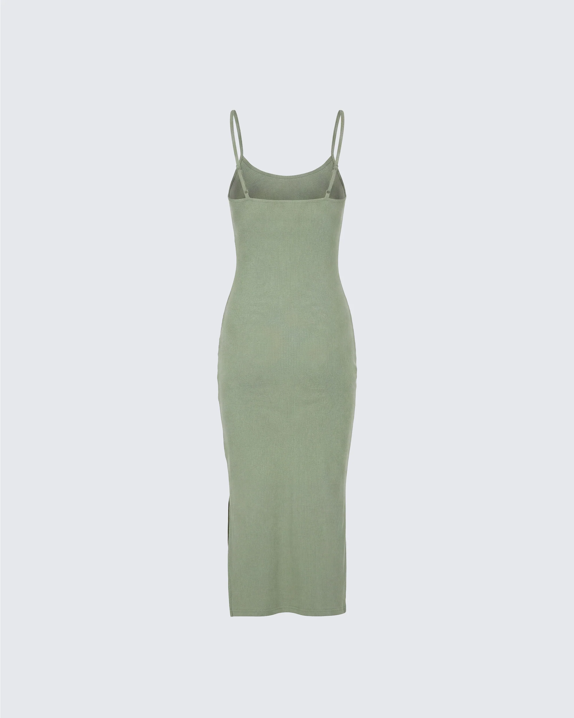 Christa Sage Rib Midi Dress
