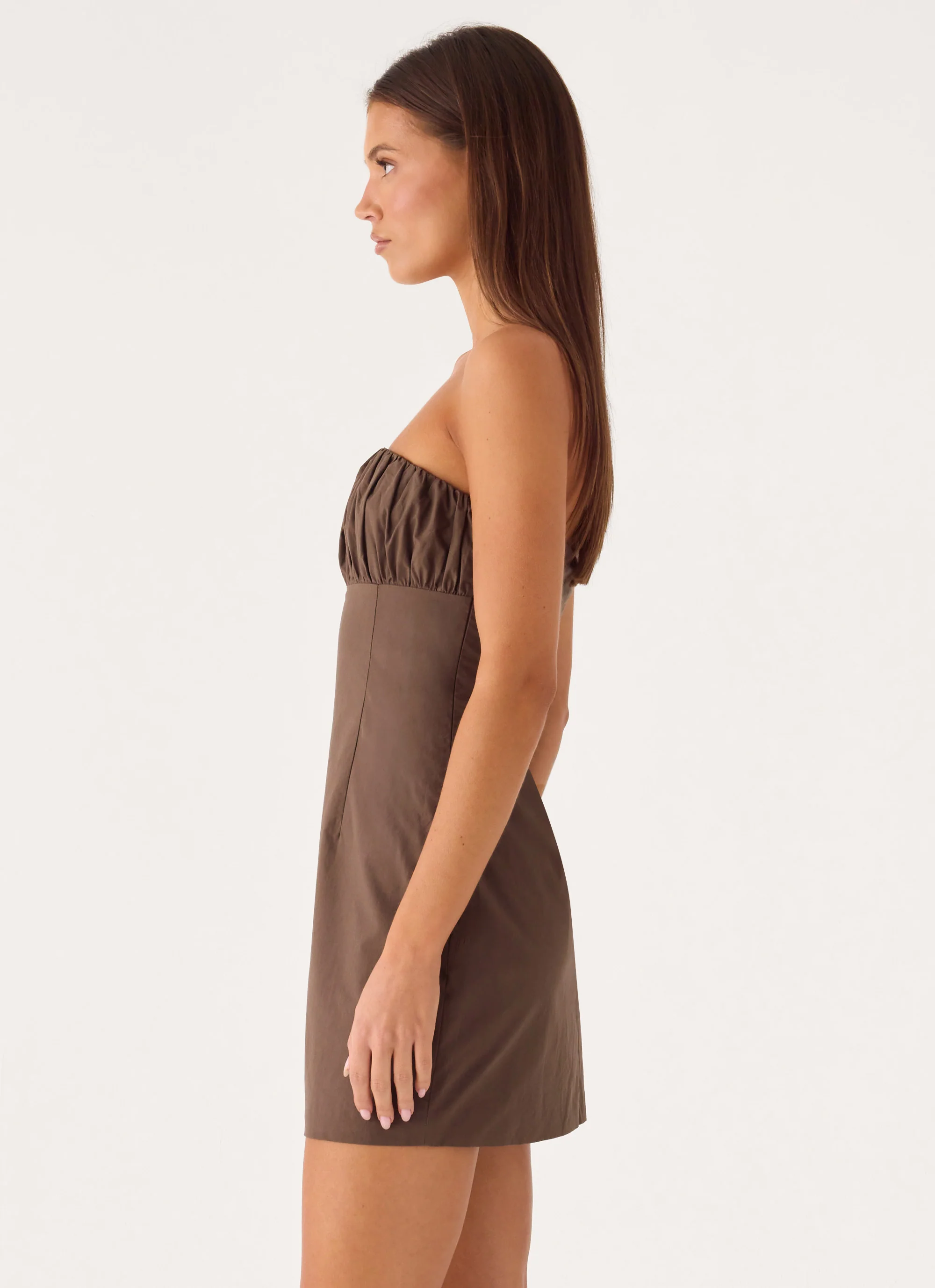 Akirra Mini Dress - Ash Brown