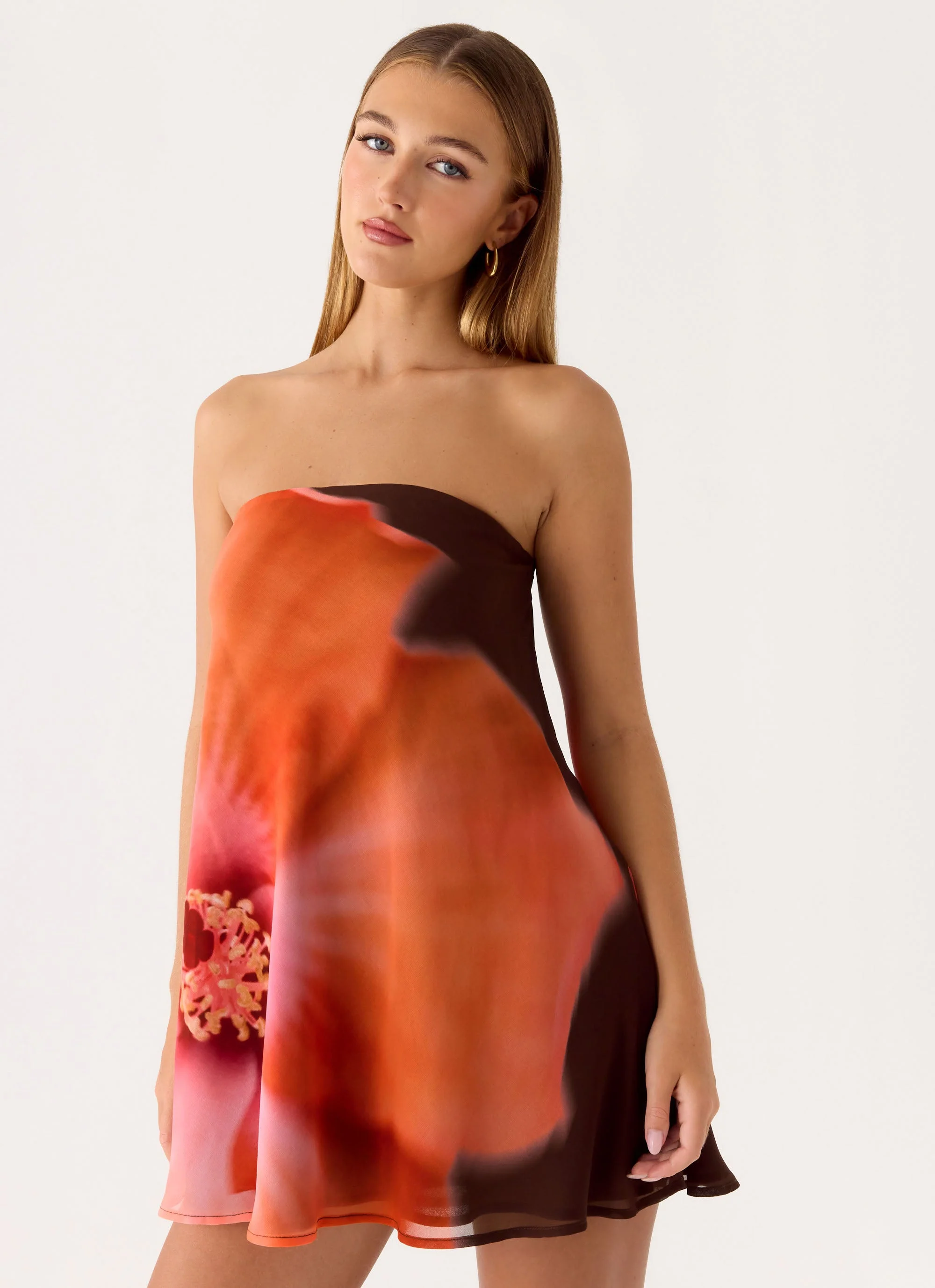 Marcita Mini Dress - Chocolate Blossom