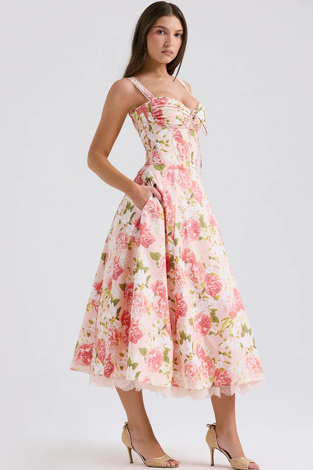 Rosalee Print Cotton Sundress