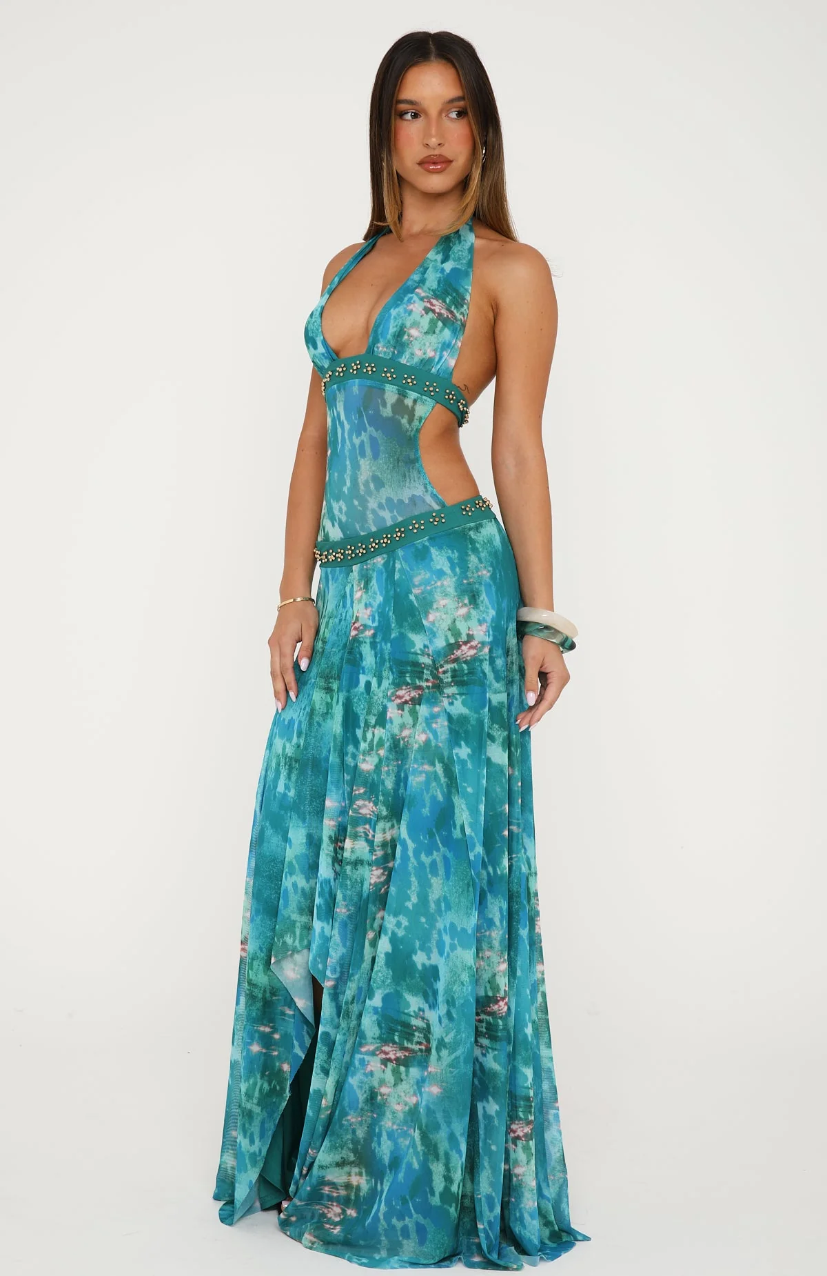 Lights Camera Action Maxi Dress Crystal Tide