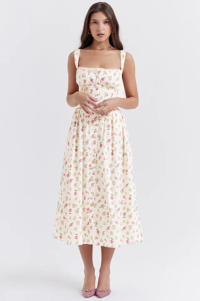 Tatiana Rose Print Midi Sundress