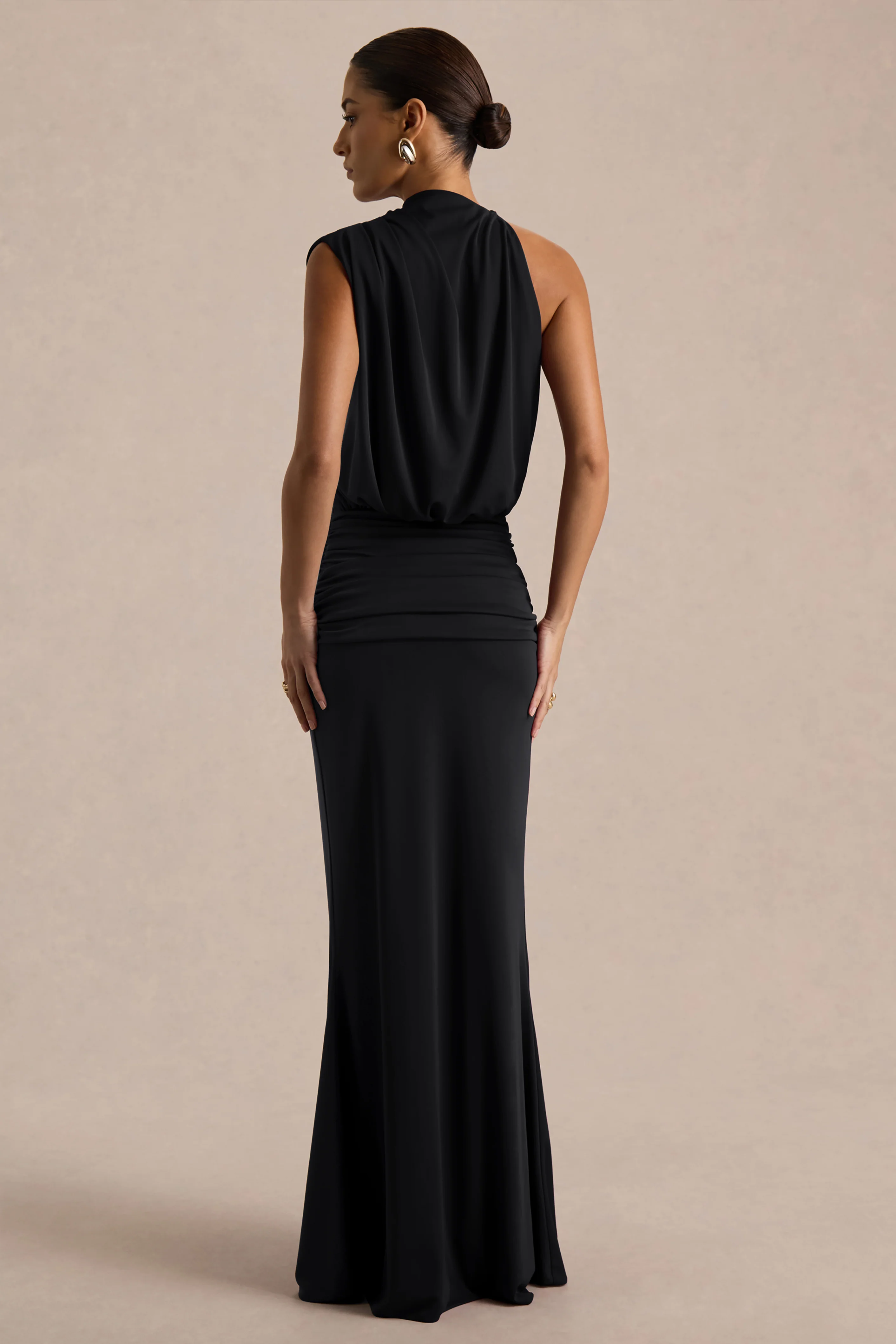Umaira | Black High-Neck Maxi Dress