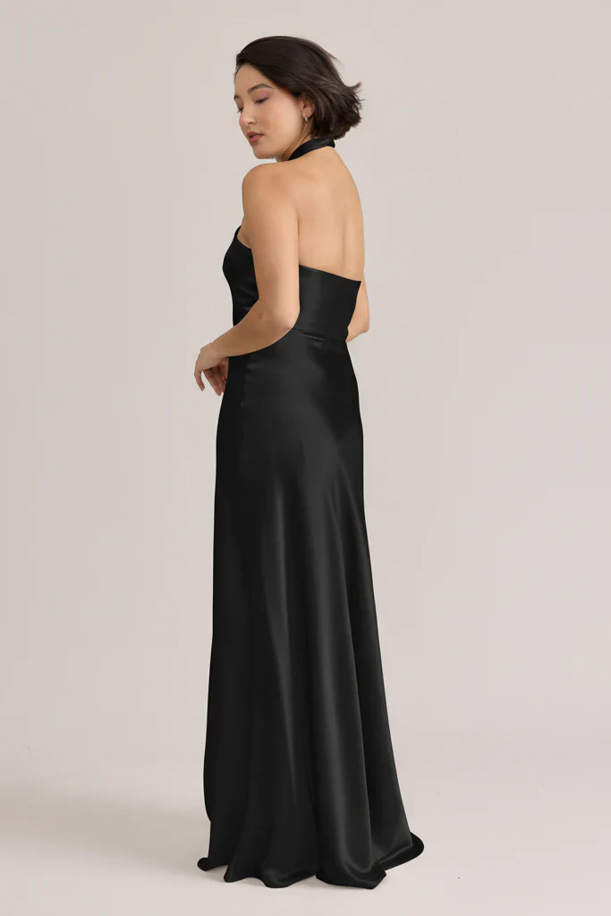 Ellapink Satin Dress | Ready To Ship | Black