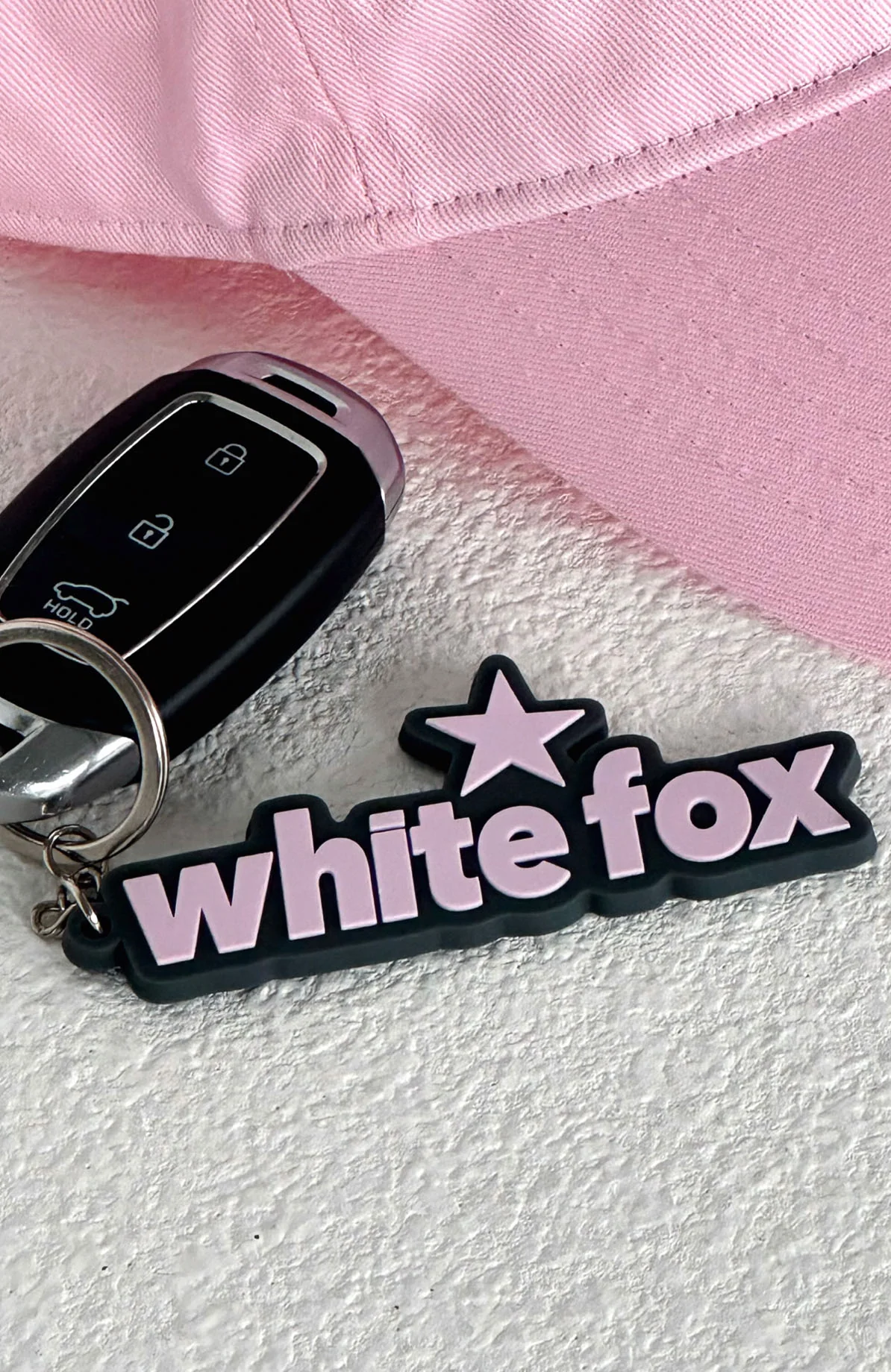 From The Archives Charli Keychain Charcoal/Pink