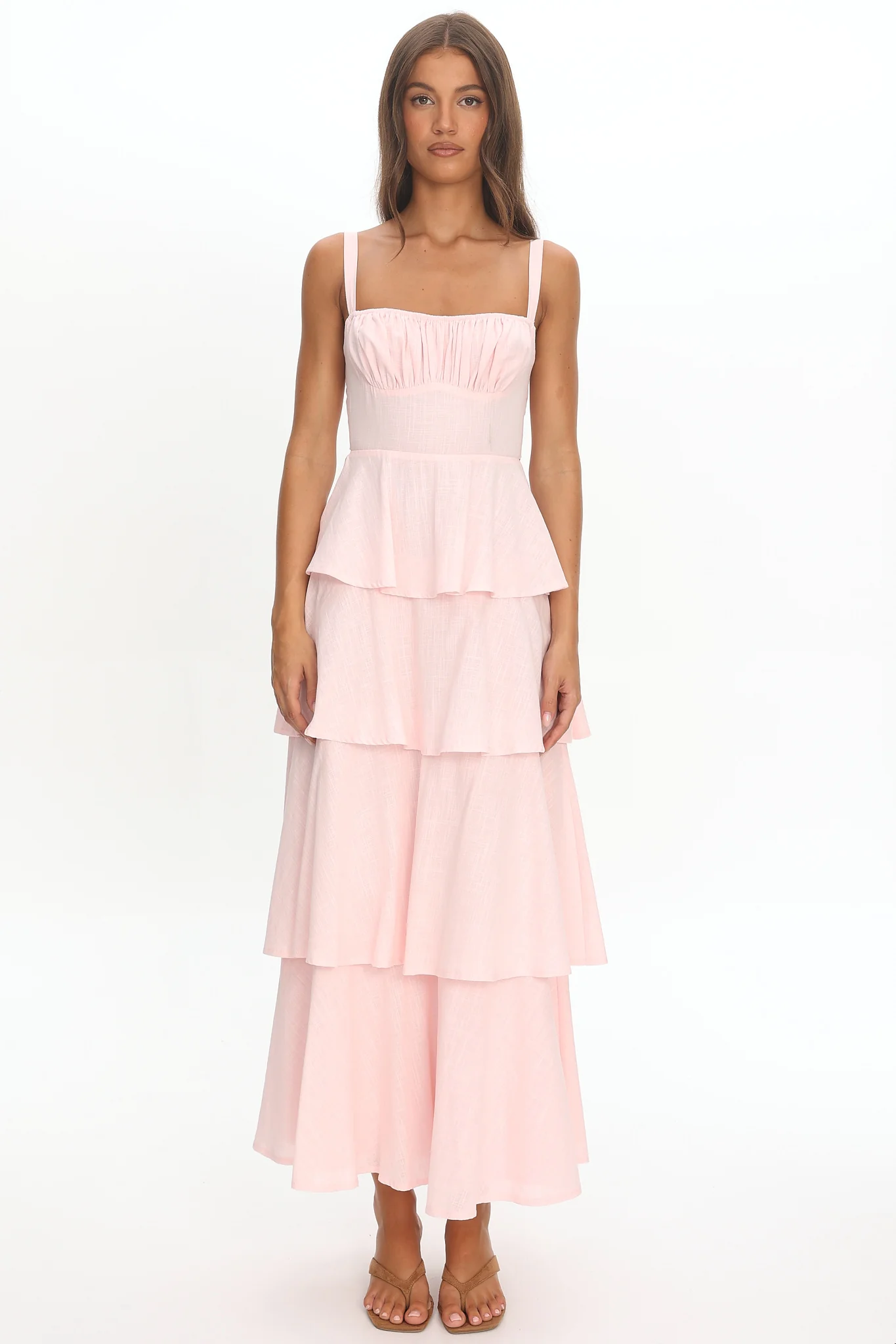 Provence Bloom Tiered Maxi Dress Rosewater - luluinthesky