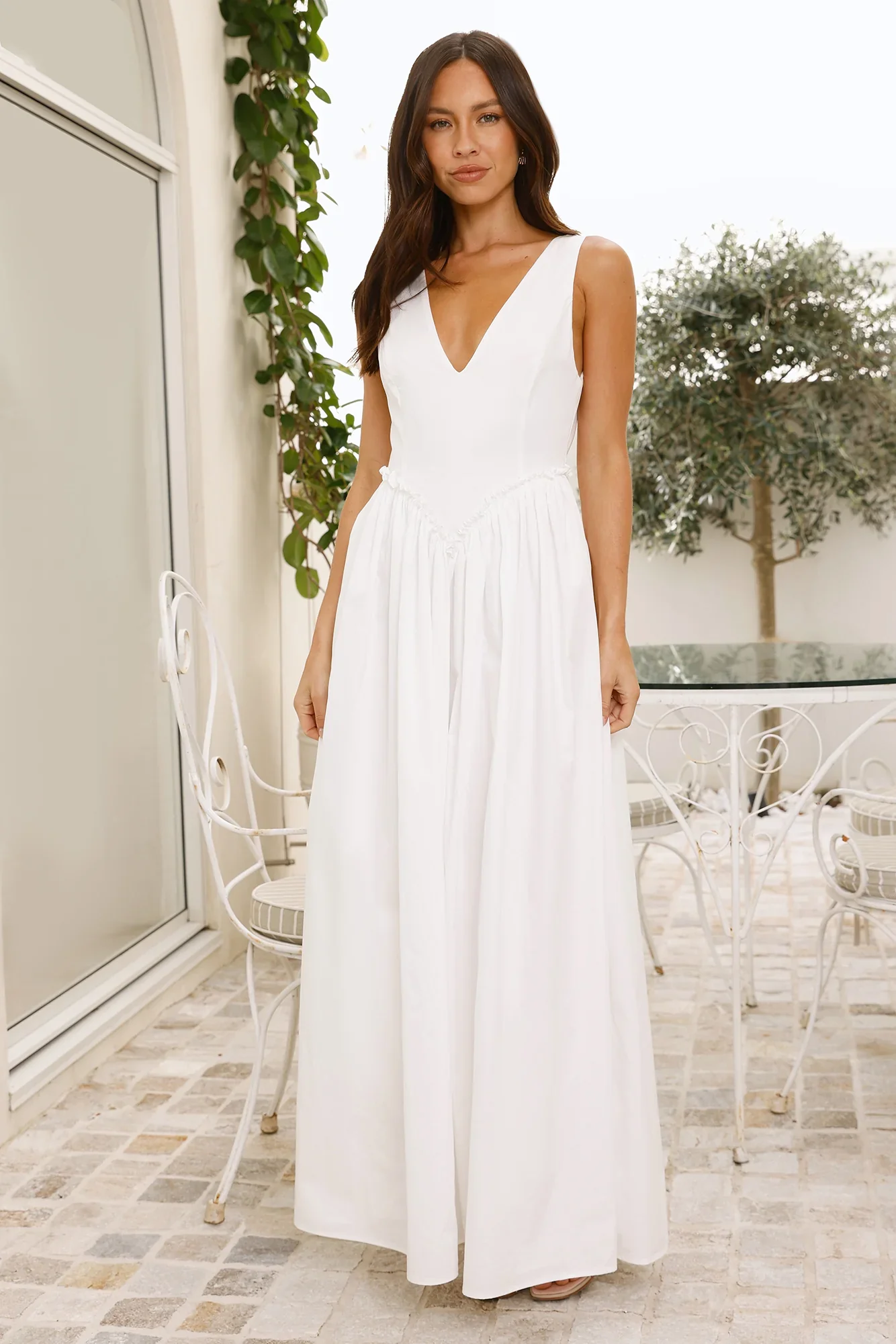 Love In The Maldives Maxi Dress White