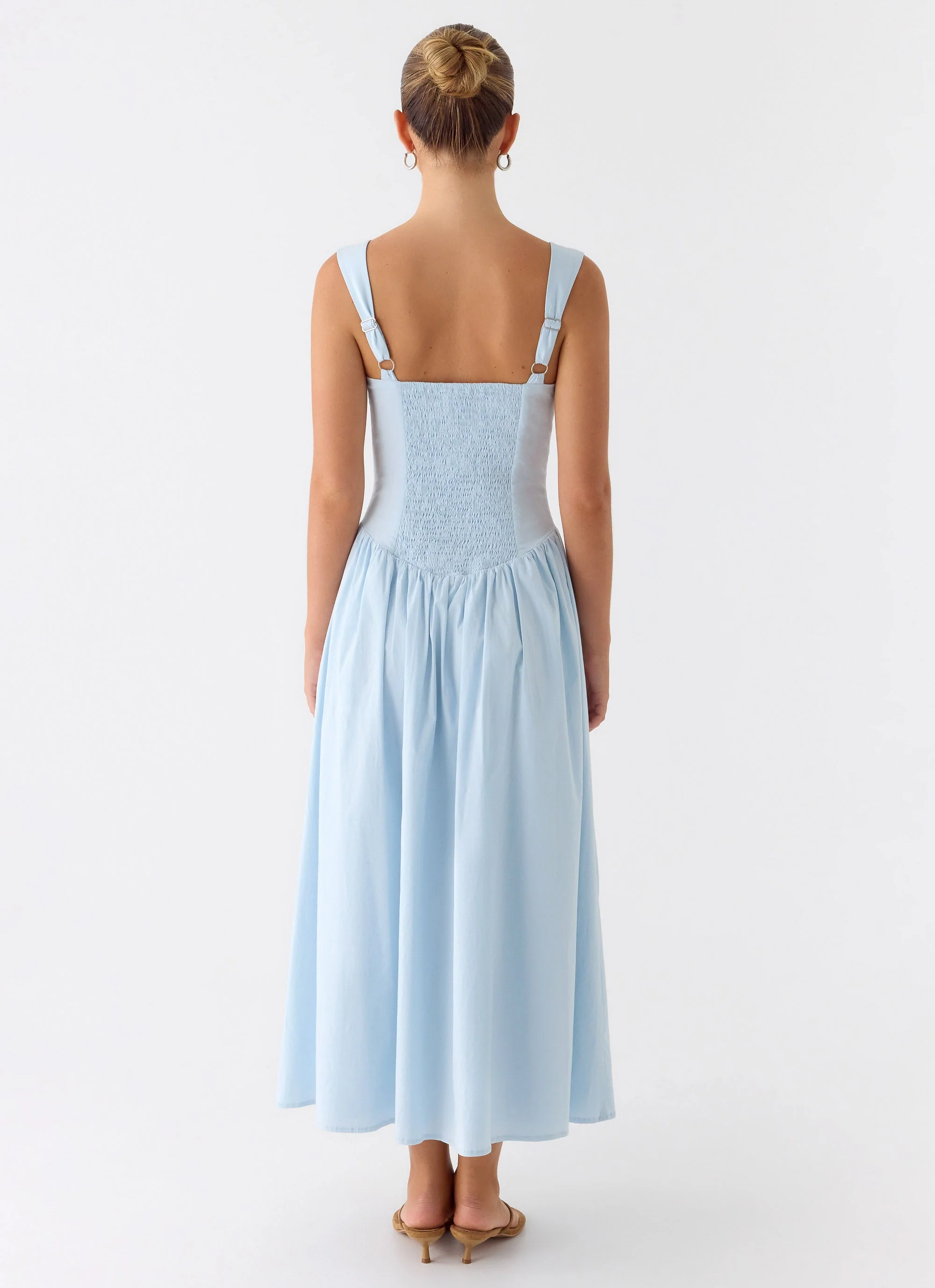 Emmalina Midi Dress - Blue - luluinthesky