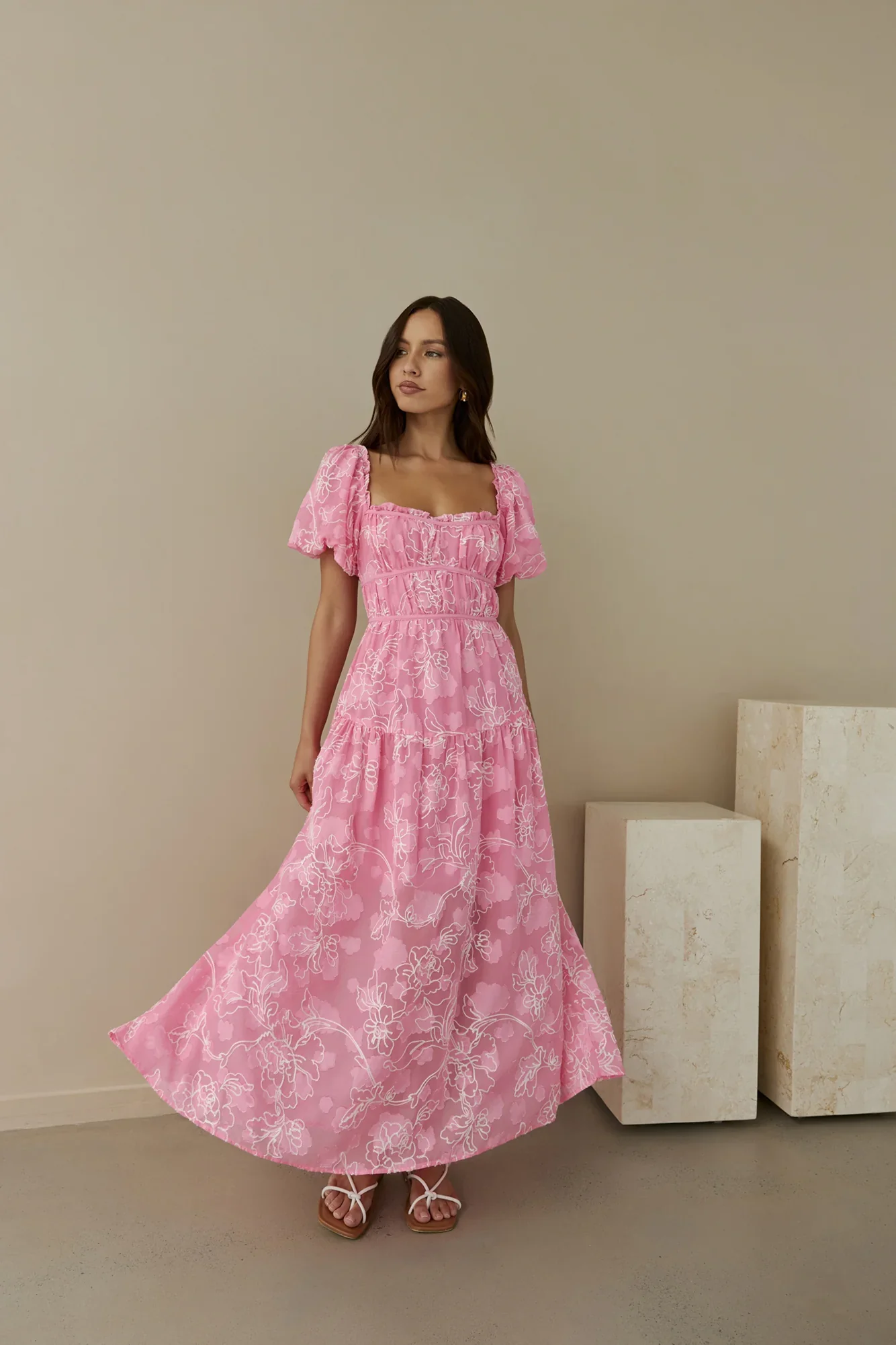 Step By Step Maxi Dress Pink