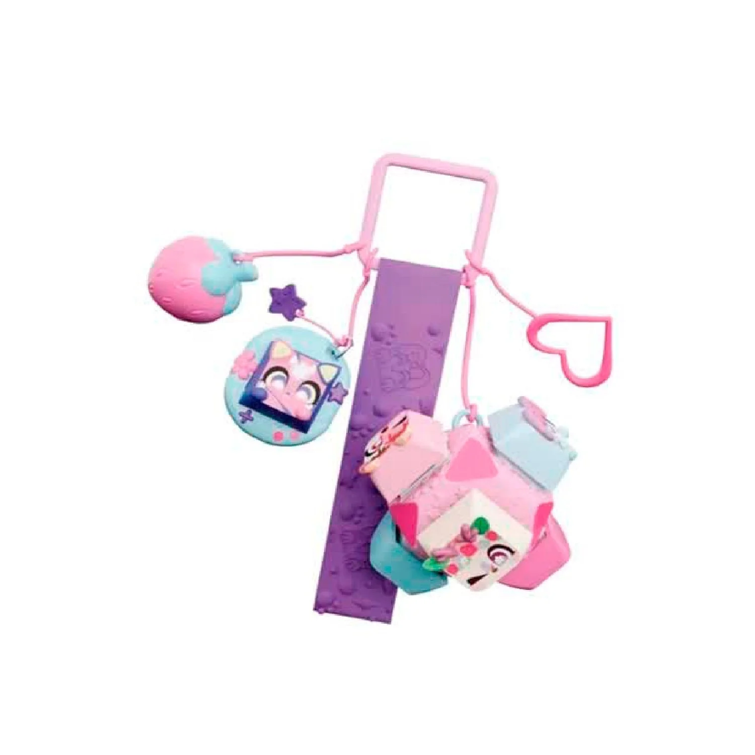 Clickeez: Keychain Cube Portable Click Fidget Toy Assorted