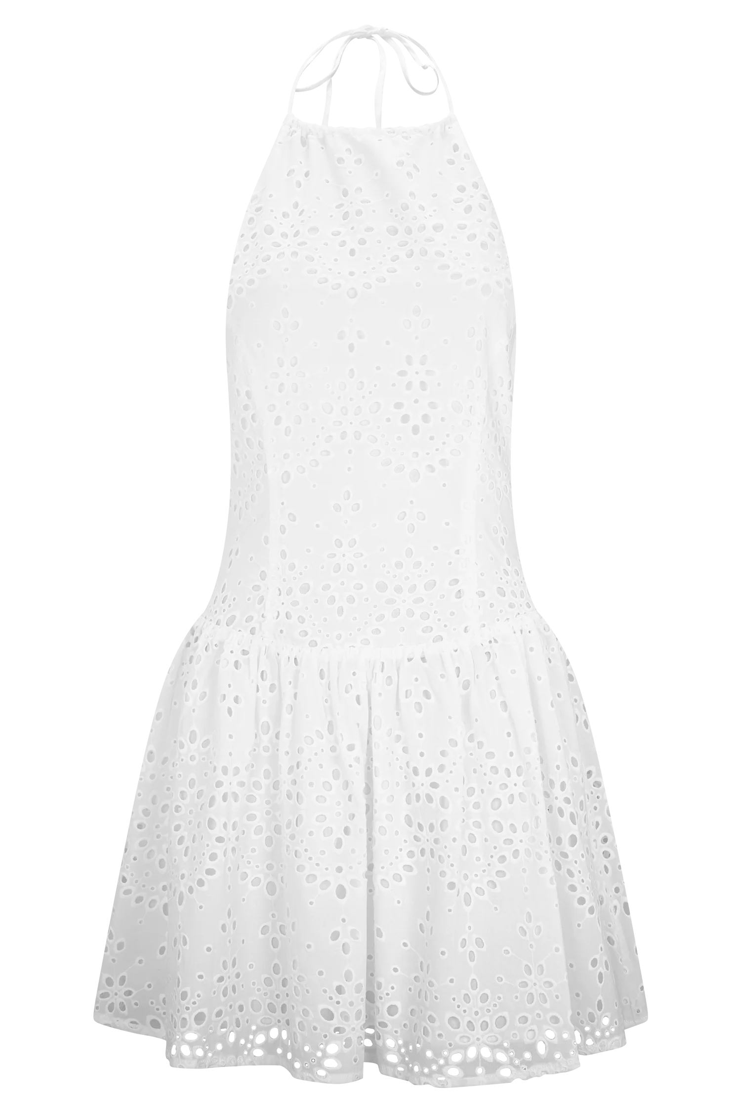 Carlina Broderie Mini Dress - White