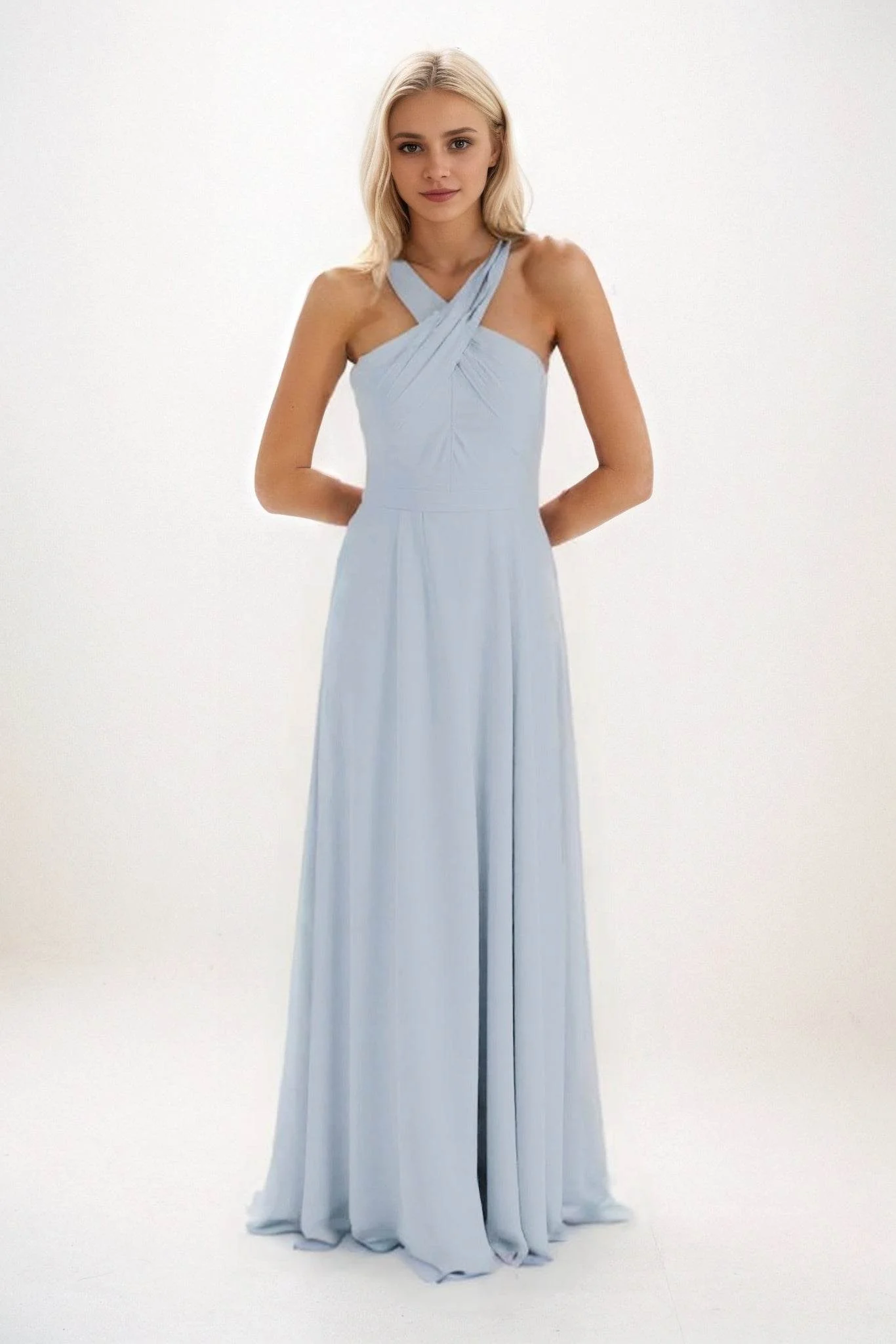 A-Line Maxi Chiffon Bridesmaid Dress CB0824